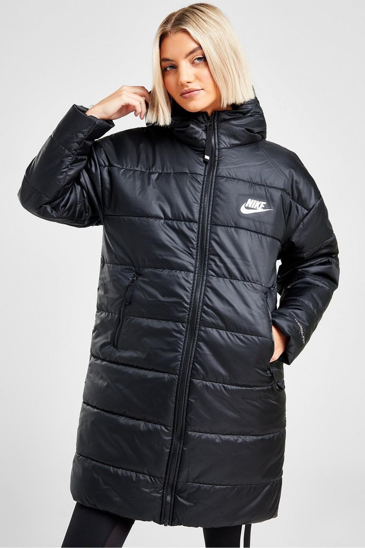 پارکا زنانه Nike بلند میدی کاپوتدار Synthetic Fill مدل Therma Fit Repel مشکی پارکا زنانه Nike بلند میدی کاپوتدار Synthetic Fill مدل Therma Fit Repel مشکی