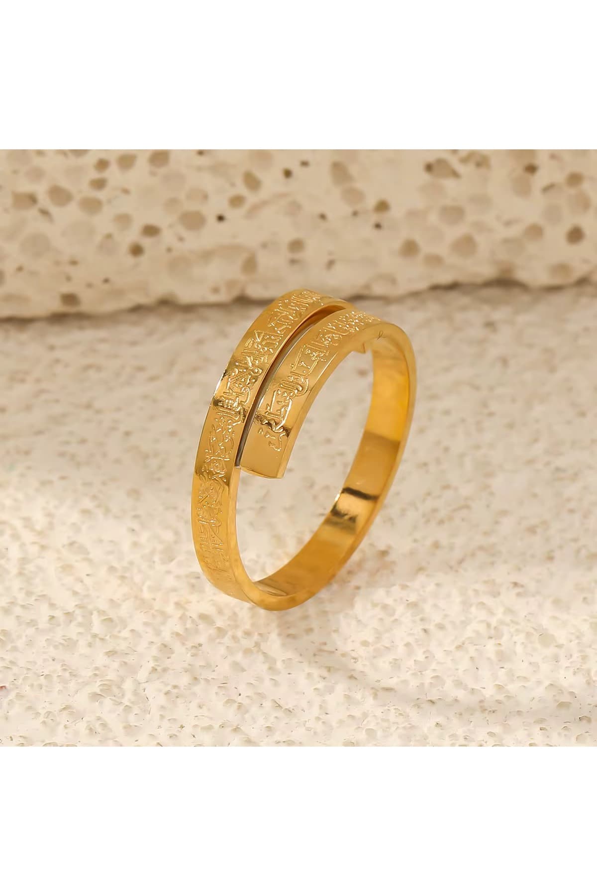 حلقه مردانه Moda Işıltısı از جنس فولاد ضدزنگ طرح Ayetel Kürsi حلقه مردانه Moda Işıltısı از جنس فولاد ضدزنگ طرح Ayetel Kürsi