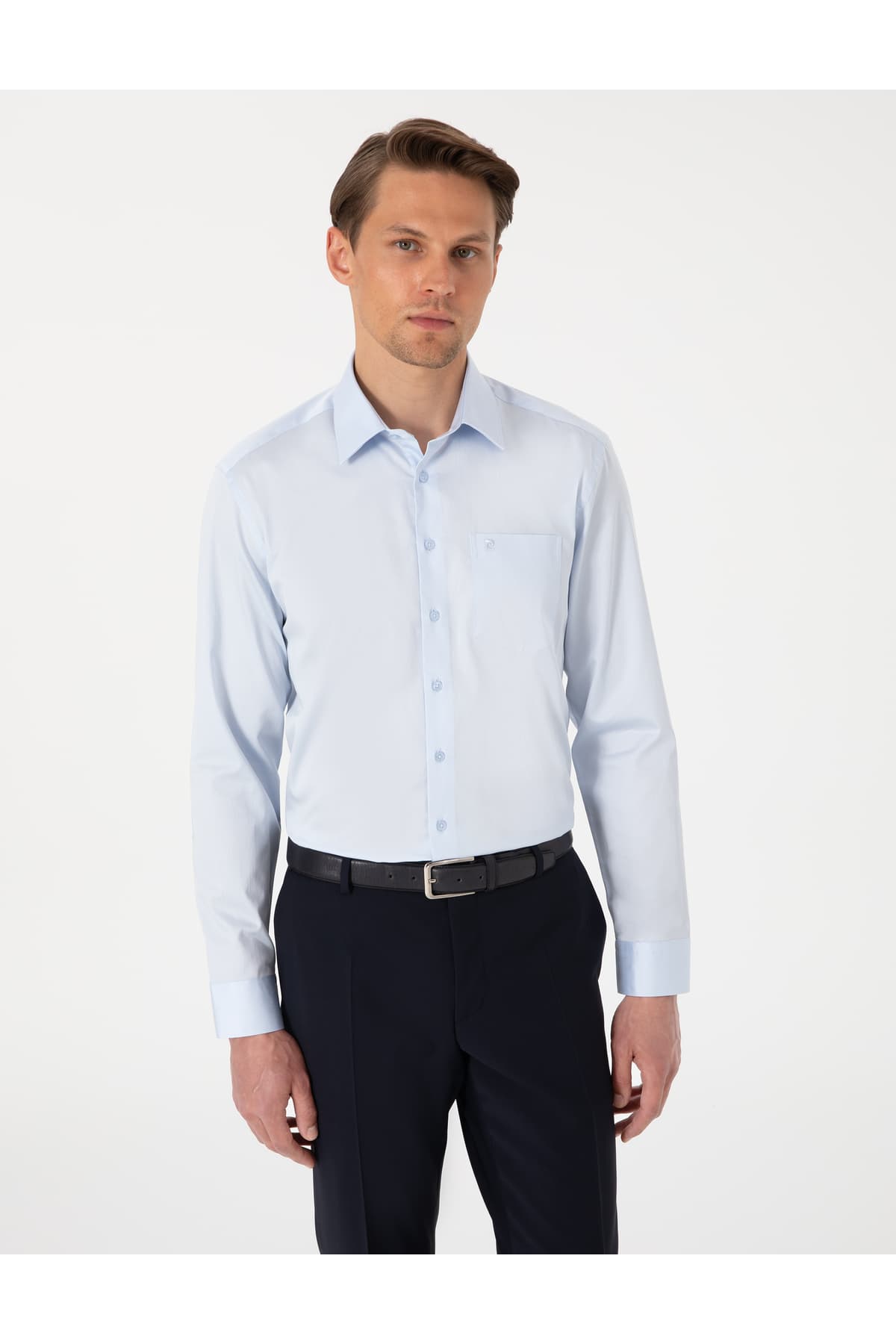 پیراهن مردانه Pierre Cardin ساتن براق نخی آستین بلند آبیروشن مدل 50302972-VR003 پیراهن مردانه Pierre Cardin ساتن براق نخی آستین بلند آبیروشن مدل 50302972-VR003