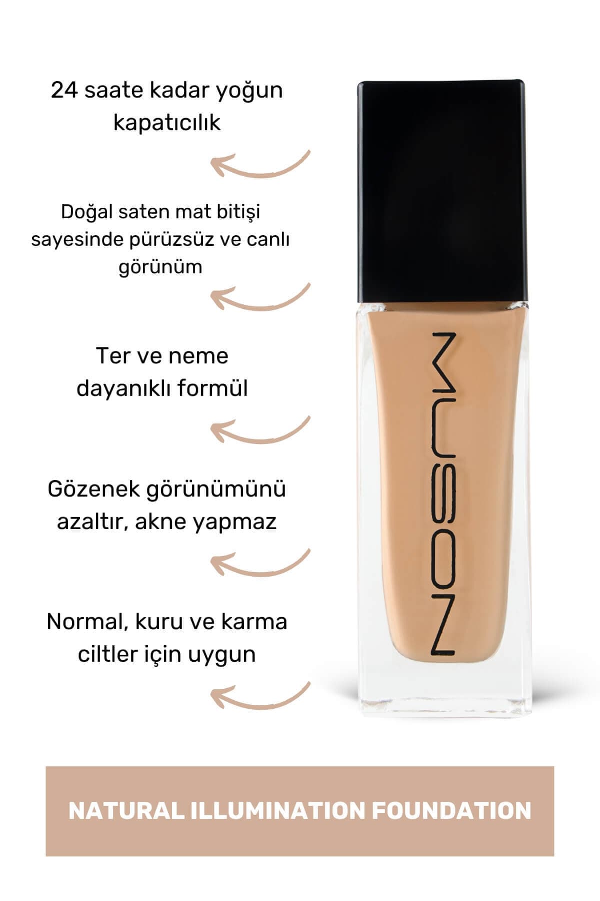 کرمپودر Muson با جلوه طبیعی و درخشان رنگ روشن 30 ml کرمپودر Muson با جلوه طبیعی و درخشان رنگ روشن 30 ml