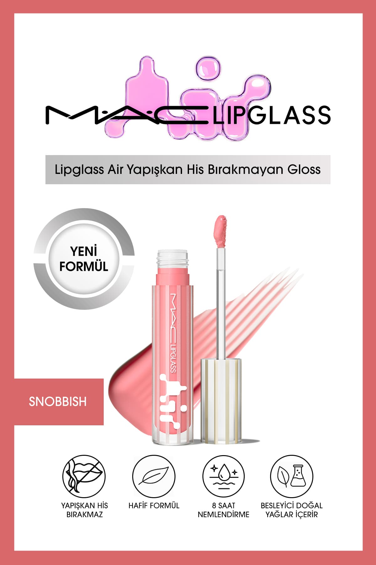 گلاس لب Mac غیرچسبنده مدل Lipglass Air گلاس لب Mac غیرچسبنده مدل Lipglass Air