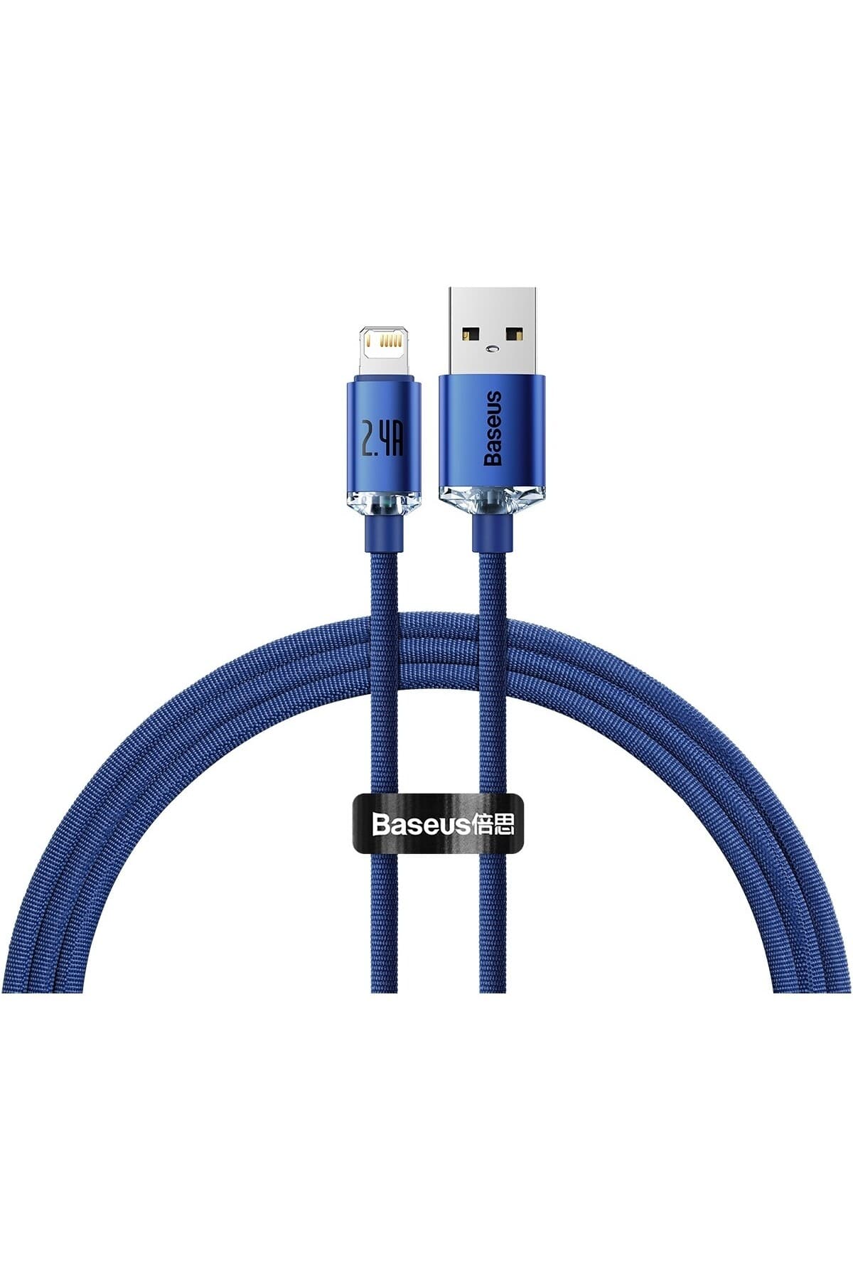 کابل دیتا Baseus Crystal Shine Series USB به iP 2.4A 1.2m آبی کابل دیتا Baseus Crystal Shine Series USB به iP 2.4A 1.2m آبی