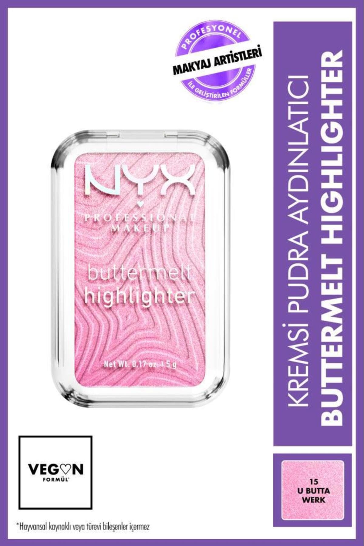 هایلایتر پودری کرمی NYX Professional Makeup Buttermelt مدل 05 Bright & Butta هایلایتر پودری کرمی NYX Professional Makeup Buttermelt مدل 05 Bright & Butta