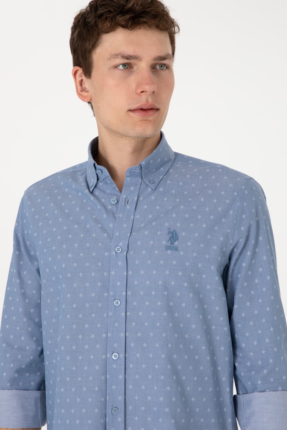 پیراهن مردانه U.S. Polo Assn. آبی آستین بلند مدل 50300515-VR036 پیراهن مردانه U.S. Polo Assn. آبی آستین بلند مدل 50300515-VR036