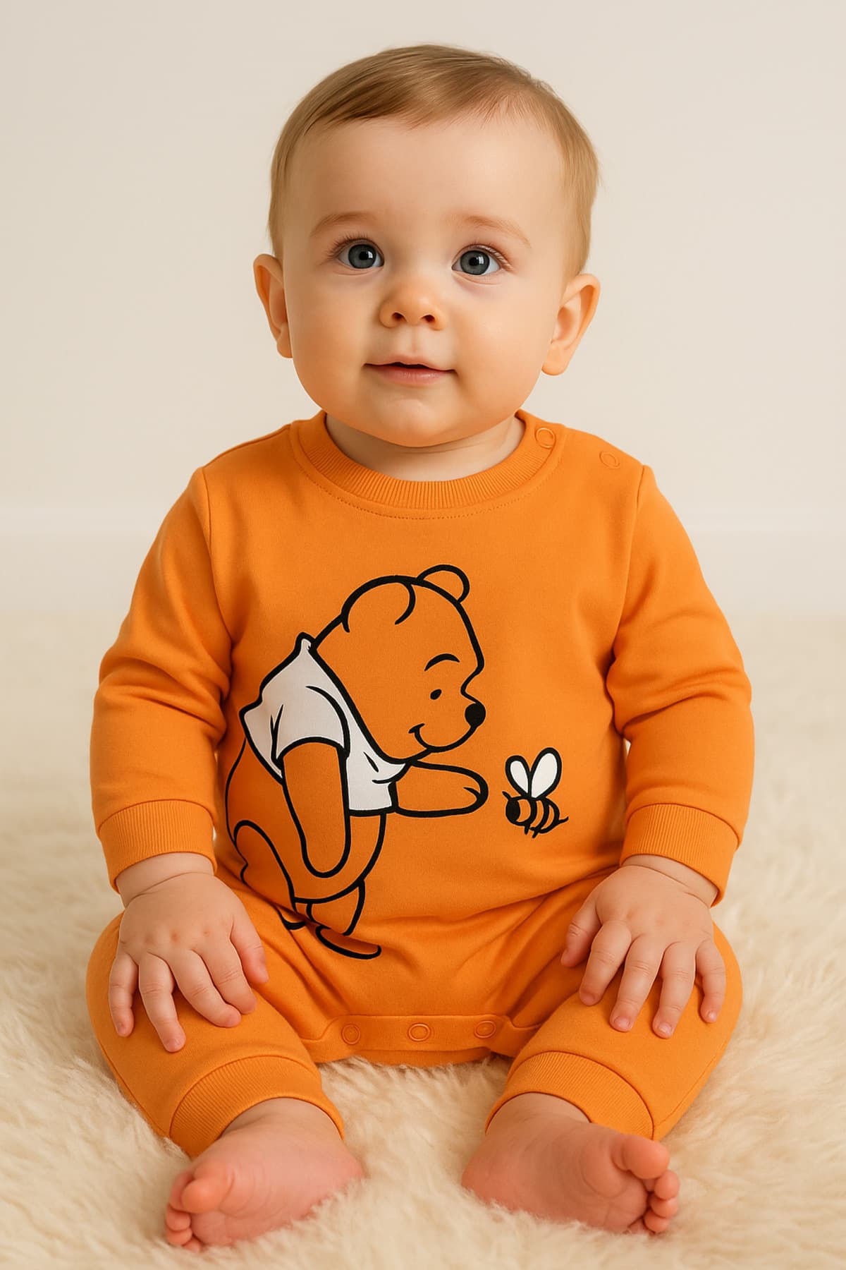 سرهمی بچگانه nevrankids با چاپ زنبور Winnie The Pooh سرهمی بچگانه nevrankids با چاپ زنبور Winnie The Pooh