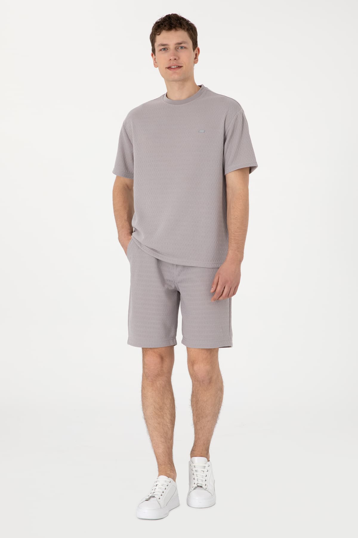 شورت مردانه U.S. Polo Assn. بافت خاکستری تیره مدل 50308794-VR080 شورت مردانه U.S. Polo Assn. بافت خاکستری تیره مدل 50308794-VR080