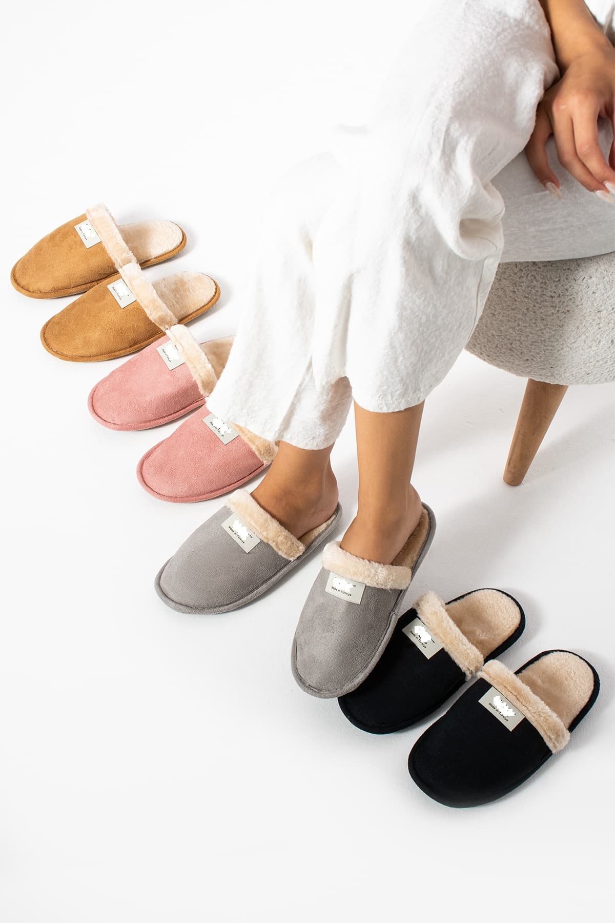 ست ۳عددی دمپایی زنانه زمستانی خانگی MODA BULVARI ست ۳عددی دمپایی زنانه زمستانی خانگی MODA BULVARI