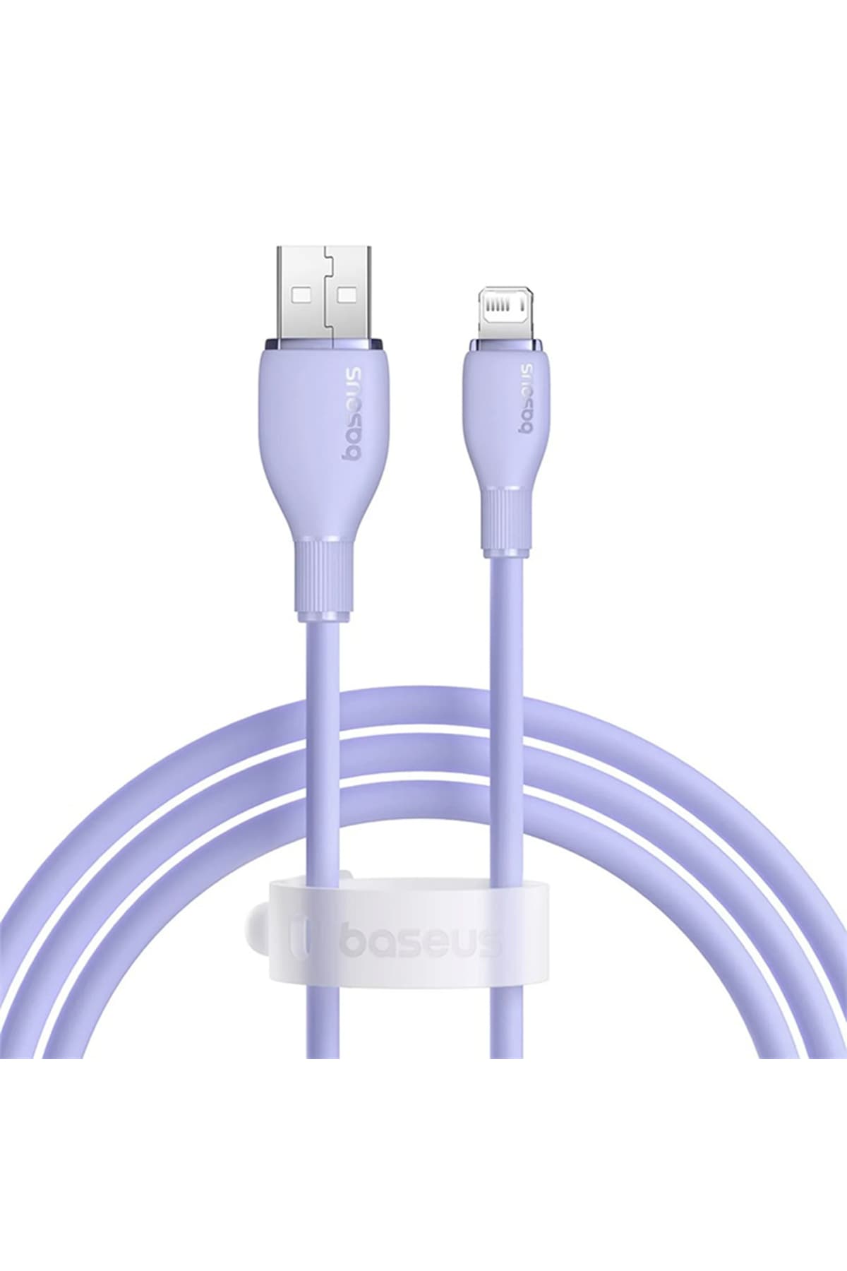 کابل Baseus Pudding با شارژ سریع USB به Lightning 2.4A 1.2m بنفش کابل Baseus Pudding با شارژ سریع USB به Lightning 2.4A 1.2m بنفش