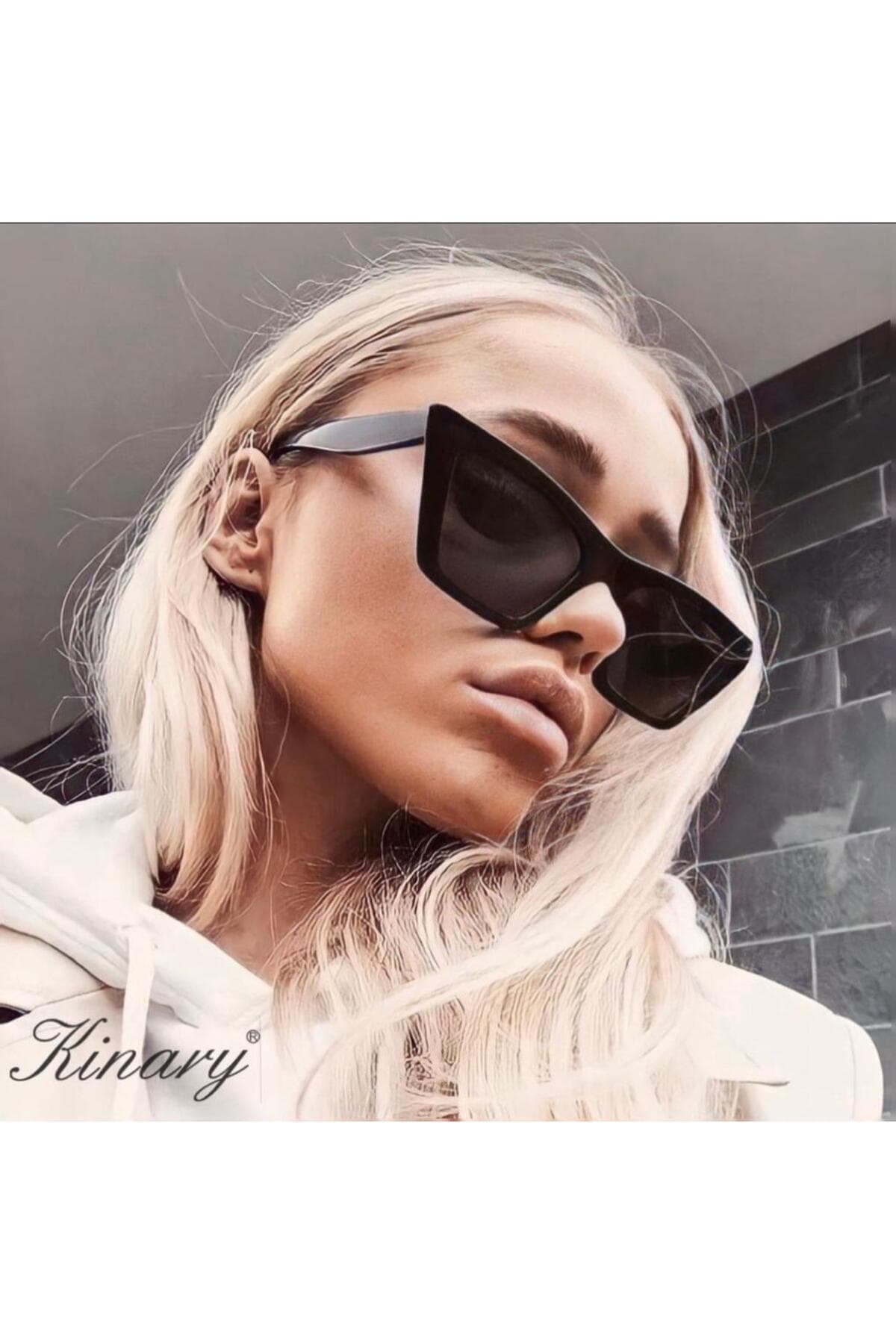 عینک آفتابی زنانه Kinary مشکی کت آی مدل 1009 عینک آفتابی زنانه Kinary مشکی کت آی مدل 1009
