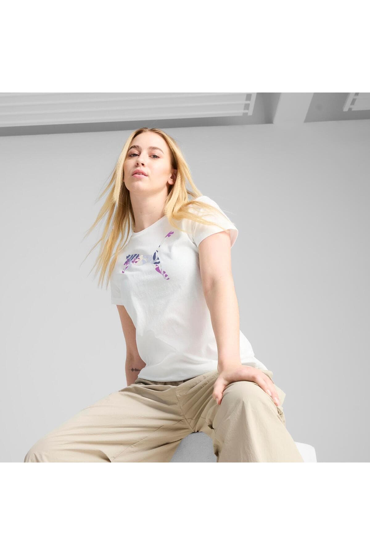 تیشرت زنانه Puma سفید گلدار GRAPHICS مدل 68508102 تیشرت زنانه Puma سفید گلدار GRAPHICS مدل 68508102