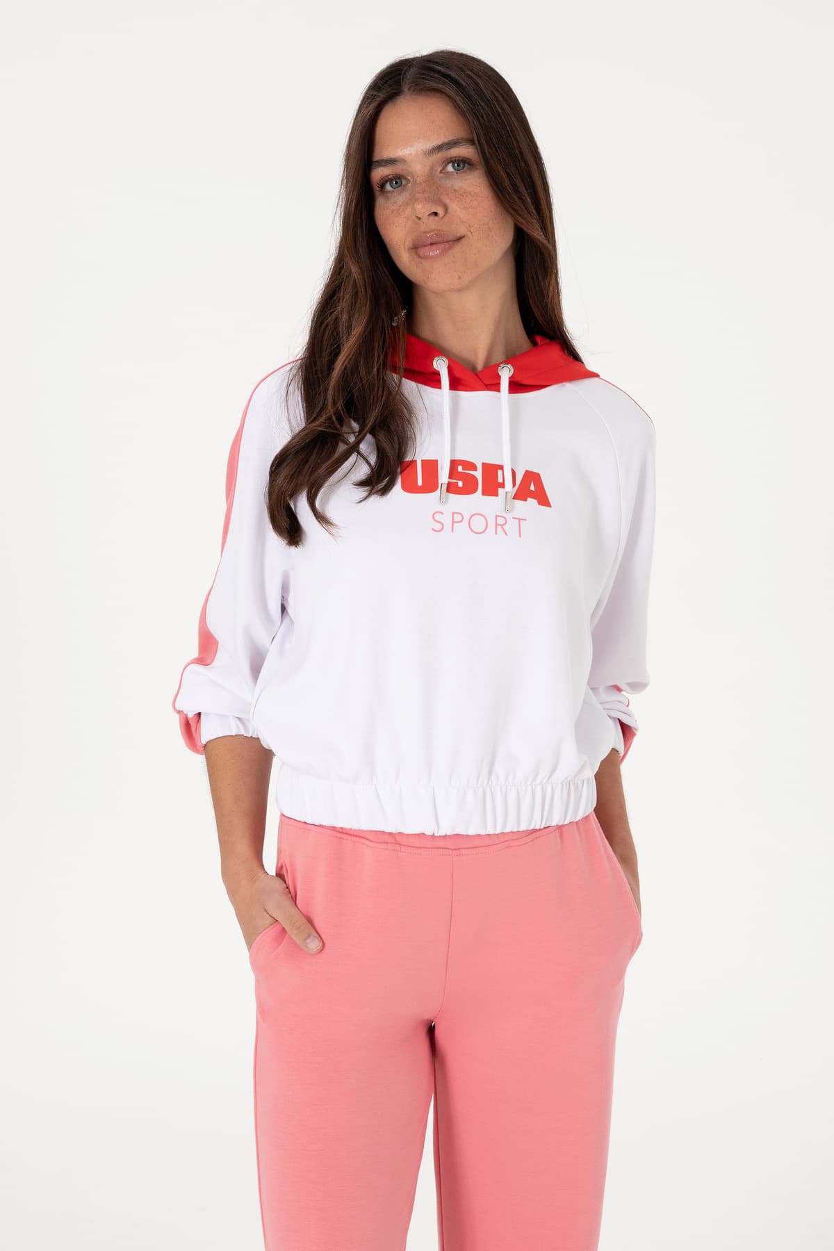 سوئیشرت زنانه U.S. Polo Assn. سفید کاپوتدار مدل 50300697-VR013 سوئیشرت زنانه U.S. Polo Assn. سفید کاپوتدار مدل 50300697-VR013
