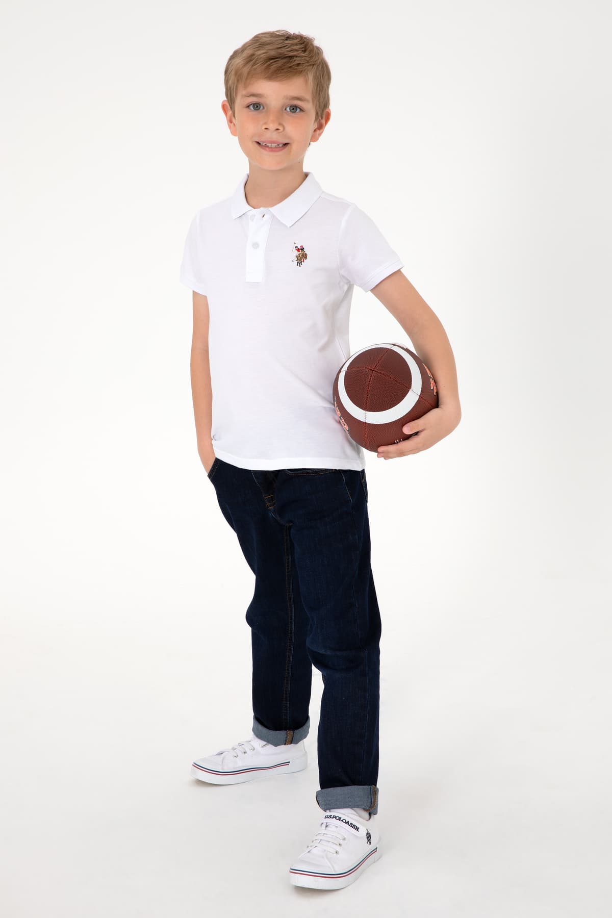 تیشرت پسرانه یقه پولو U.S. Polo Assn. سفید ساده مدل 50306484-VR013 تیشرت پسرانه یقه پولو U.S. Polo Assn. سفید ساده مدل 50306484-VR013