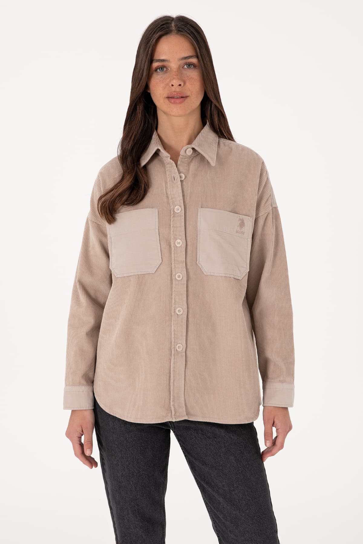 پیراهن تونیک زنانه U.S. Polo Assn. آستین بلند رنگ سنگی مدل 50290001-VR049 پیراهن تونیک زنانه U.S. Polo Assn. آستین بلند رنگ سنگی مدل 50290001-VR049