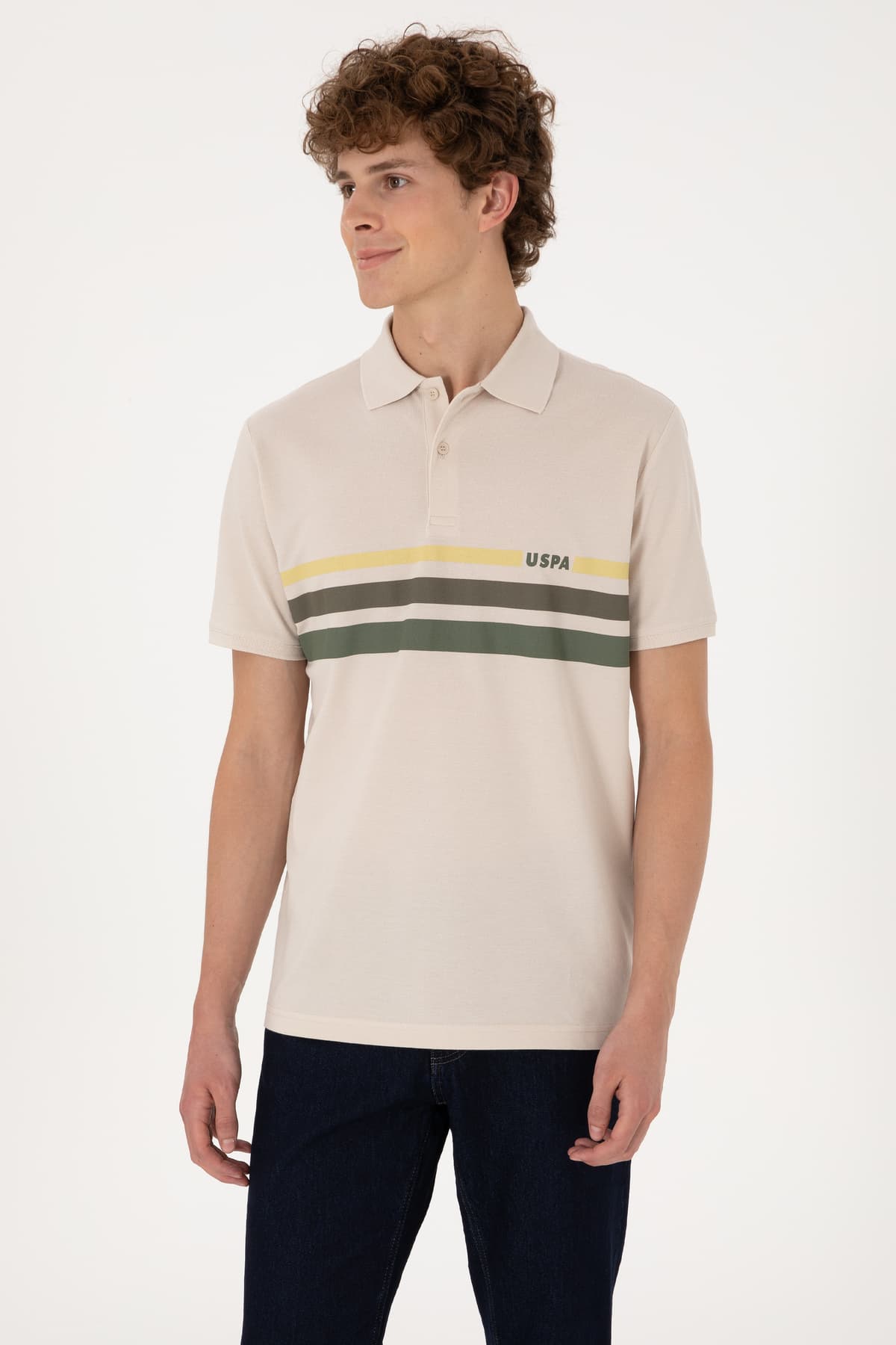 تیشرت مردانه U.S. Polo Assn. فیت معمولی یقه پولو سنگی مدل 50306811-VR049 تیشرت مردانه U.S. Polo Assn. فیت معمولی یقه پولو سنگی مدل 50306811-VR049