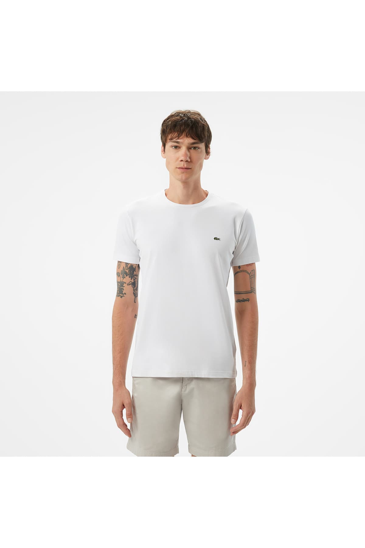 تیشرت مردانه فیت اسلیم یقه گرد مشکی Lacoste تیشرت مردانه فیت اسلیم یقه گرد مشکی Lacoste