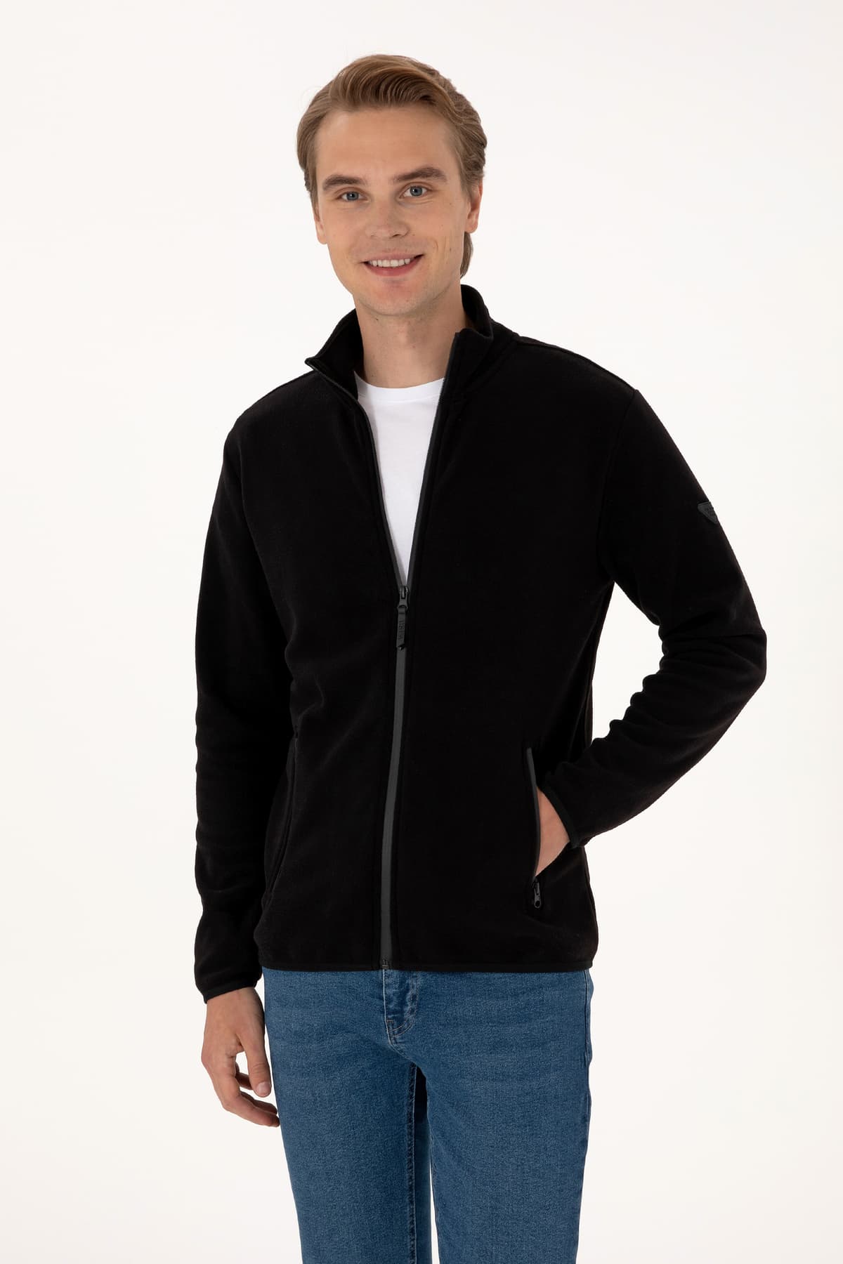کاردیگان بافت مردانه U.S. Polo Assn. فیت معمولی فلیس مشکی مدل 50313779-VR046 کاردیگان بافت مردانه U.S. Polo Assn. فیت معمولی فلیس مشکی مدل 50313779-VR046