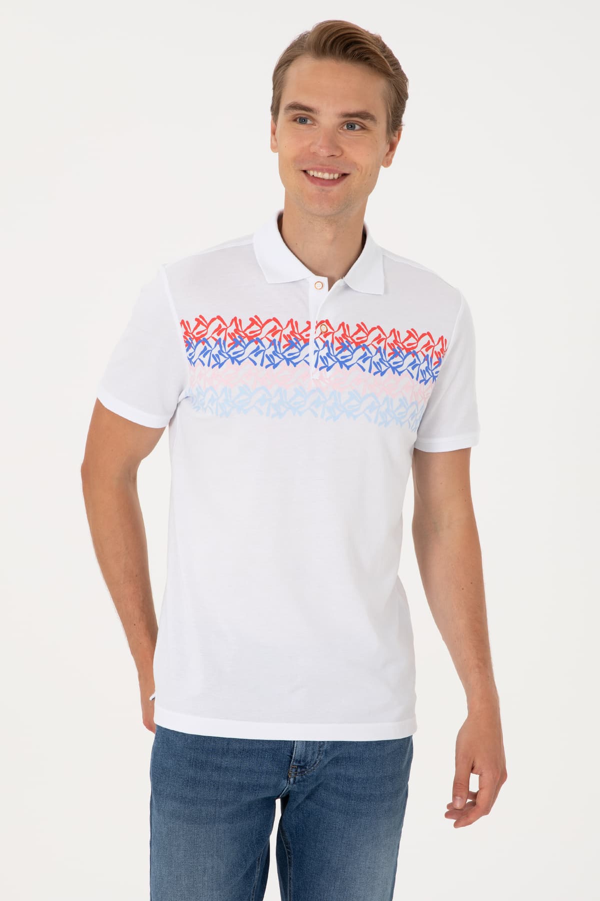 تیشرت مردانه U.S. Polo Assn. فیت معمولی قرمز یقه پولو مدل 50299819-VR213 تیشرت مردانه U.S. Polo Assn. فیت معمولی قرمز یقه پولو مدل 50299819-VR213