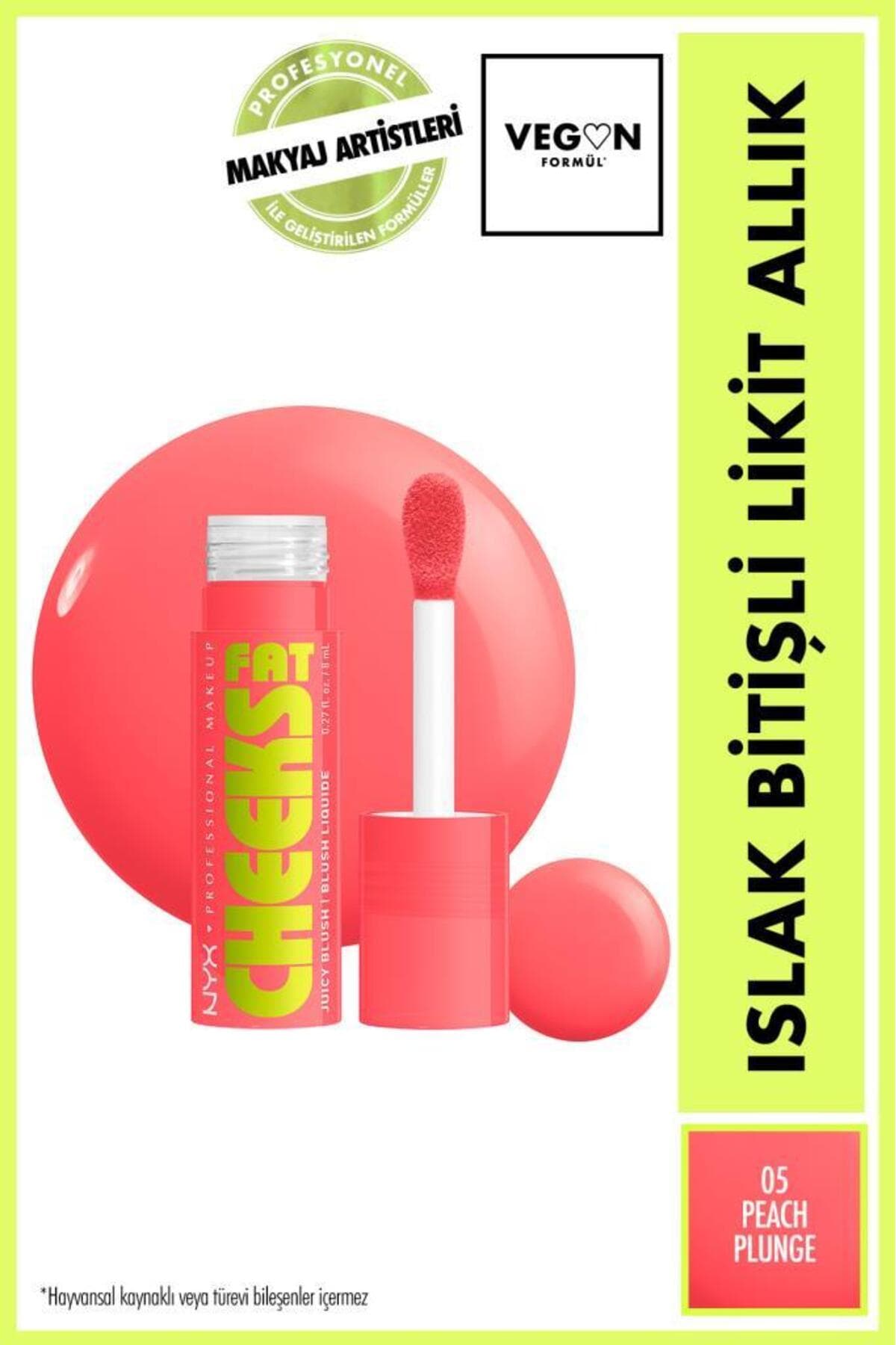 رژگونه مایع NYX Professional Makeup Fat Cheeks با جلوه مرطوب 5 Peach Plunge رژگونه مایع NYX Professional Makeup Fat Cheeks با جلوه مرطوب 5 Peach Plunge