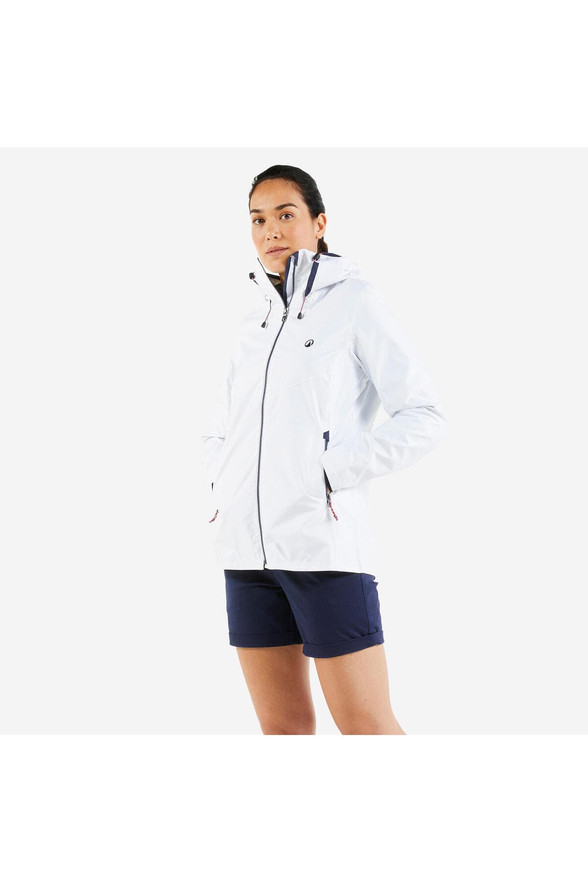 بارانی زنانه Decathlon بادگیر قایقرانی سفید مدل 100 بارانی زنانه Decathlon بادگیر قایقرانی سفید مدل 100
