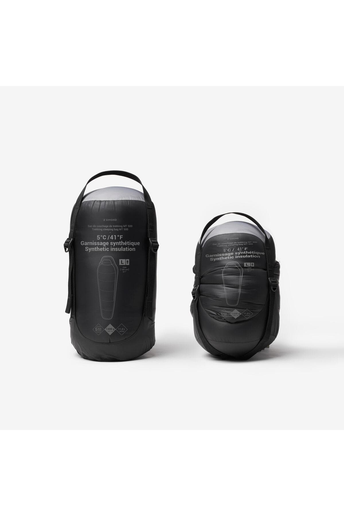کیسه خواب Decathlon Simond کوهنوردی سیاه دمای راحتی 5 °C مدل MT500 کیسه خواب Decathlon Simond کوهنوردی سیاه دمای راحتی 5 °C مدل MT500