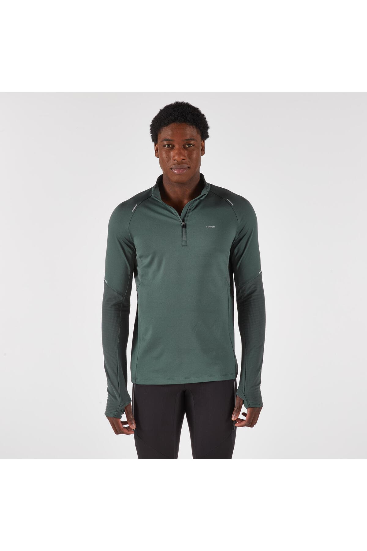 تیشرت دویدن مردانه Decathlon Kiprun آستین بلند خاکی مدل Run 500 Warm تیشرت دویدن مردانه Decathlon Kiprun آستین بلند خاکی مدل Run 500 Warm