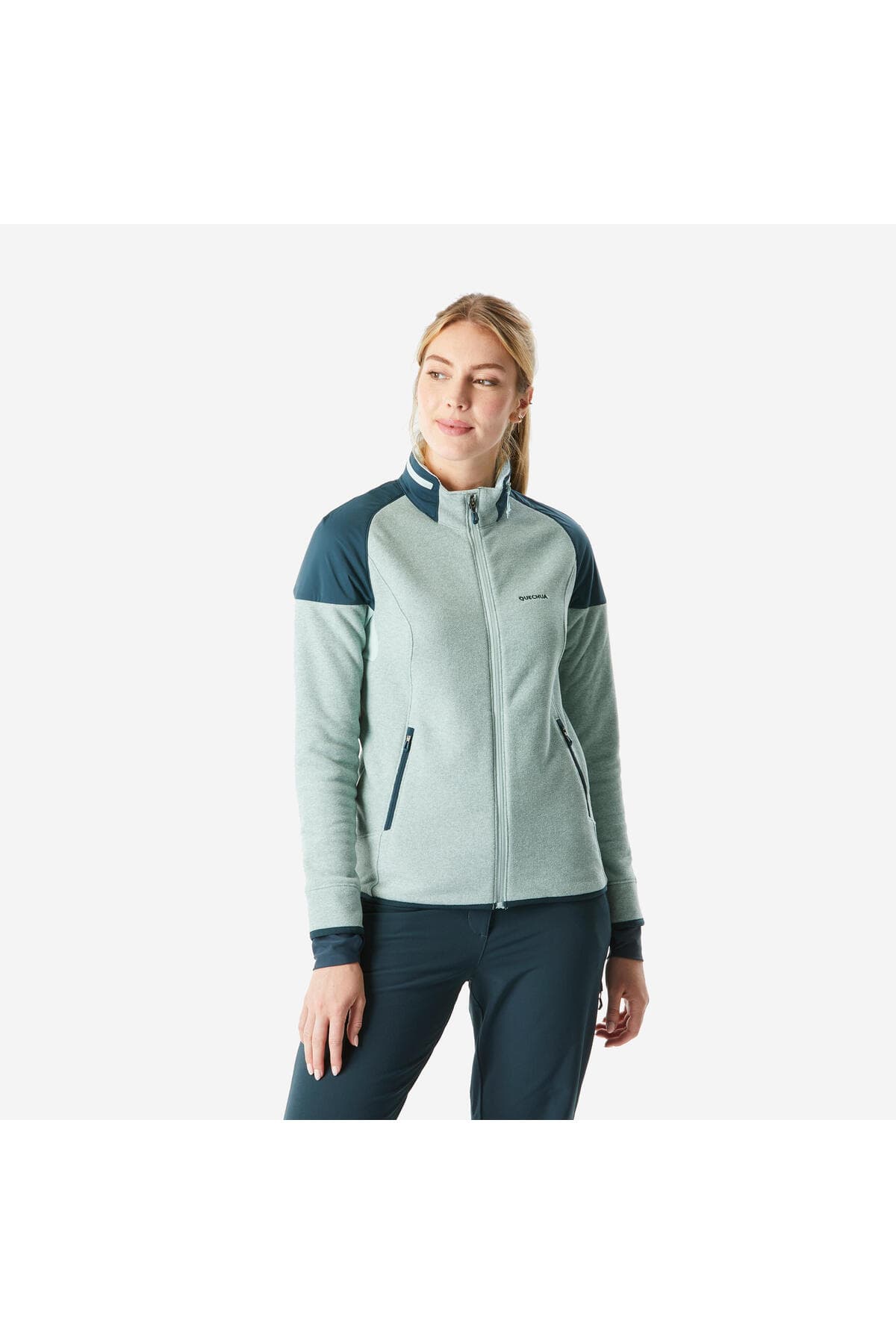 ژاکت پولار زنانه Decathlon Quechua گرمنگهدار سبز مدل MH500 Mountain ژاکت پولار زنانه Decathlon Quechua گرمنگهدار سبز مدل MH500 Mountain