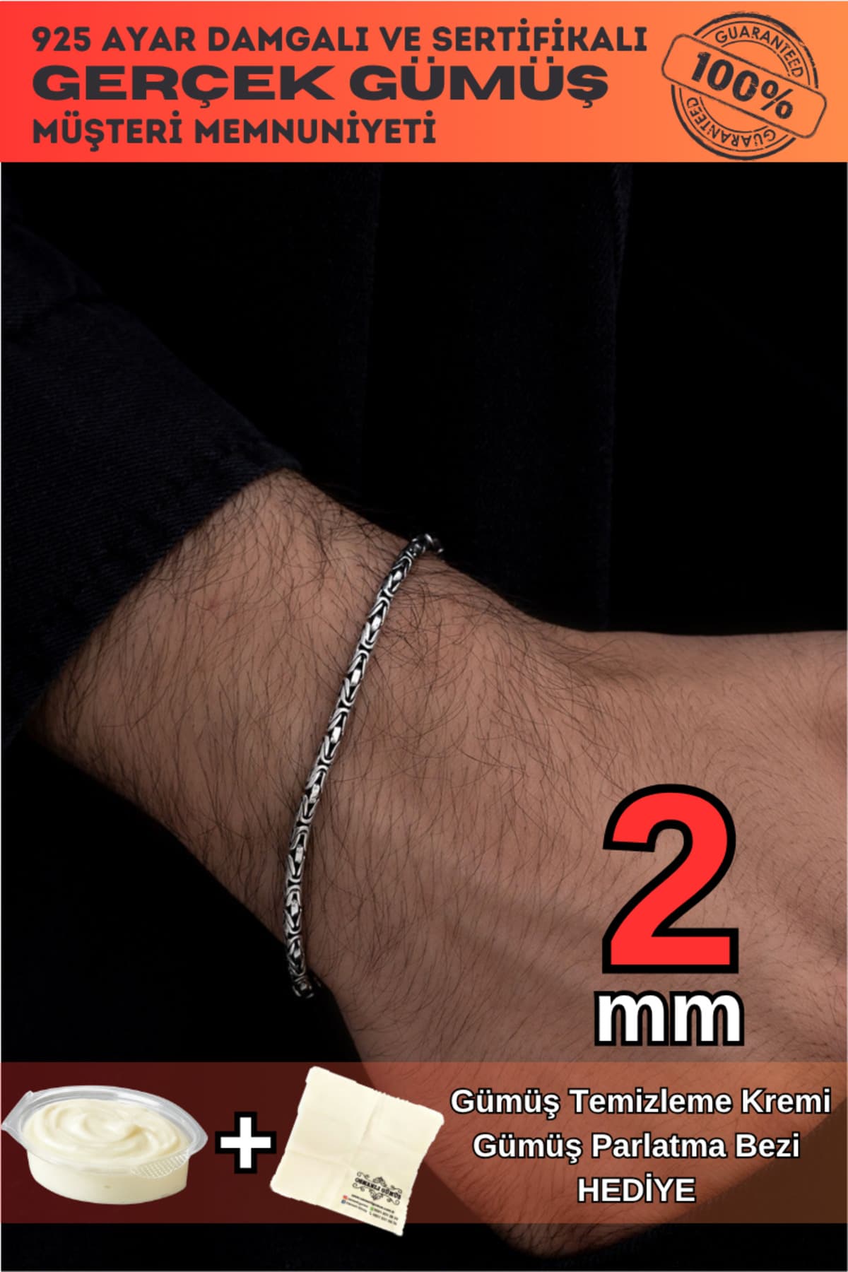 دستبند پلاکی مردانه نقرهای OSMANLI GÜMÜŞ مدل شاهی گرد 2mm 925 249540193 دستبند پلاکی مردانه نقرهای OSMANLI GÜMÜŞ مدل شاهی گرد 2mm 925 249540193