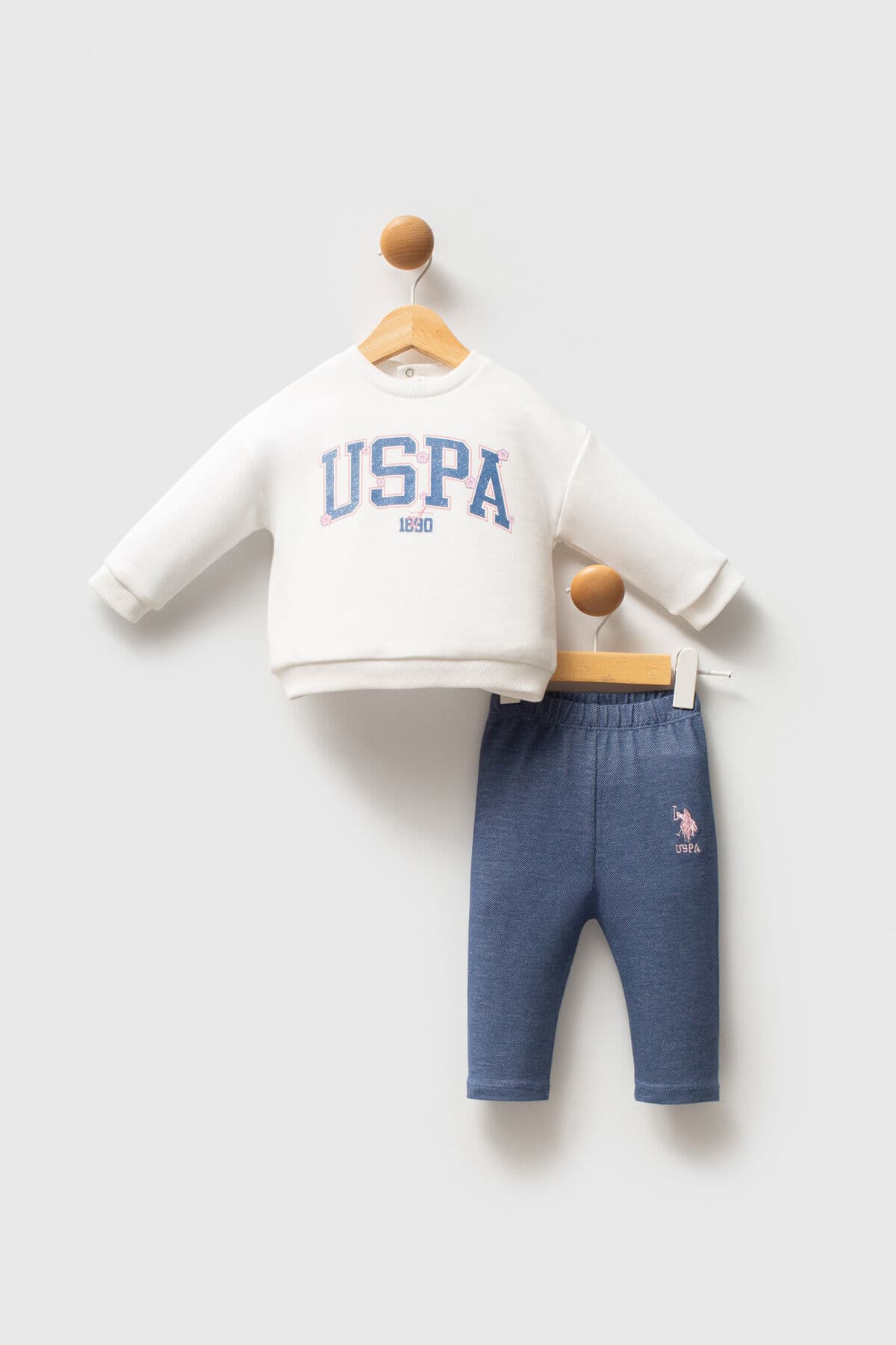 ست دخترانه نوزادی U.S. Polo Assn. سفید ست دخترانه نوزادی U.S. Polo Assn. سفید