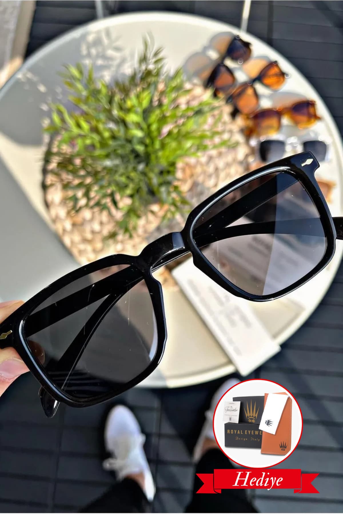 عینک آفتابی زنانه و مردانه WATCHOFROYAL با شیشه Uv400 دارای گواهی CE مشکی مدل Lorraınew عینک آفتابی زنانه و مردانه WATCHOFROYAL با شیشه Uv400 دارای گواهی CE مشکی مدل Lorraınew