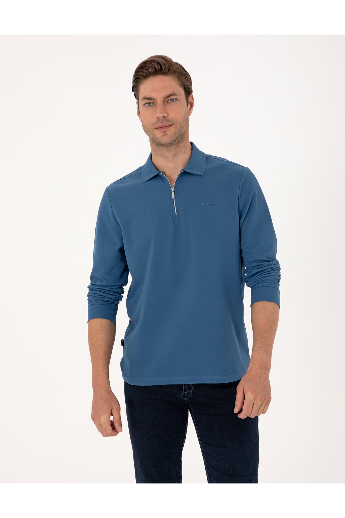 سوئیشرت مردانه Pierre Cardin سرمهای روشن اسلیم فیت یقه پولو مدل 50314046-VR059 سوئیشرت مردانه Pierre Cardin سرمهای روشن اسلیم فیت یقه پولو مدل 50314046-VR059
