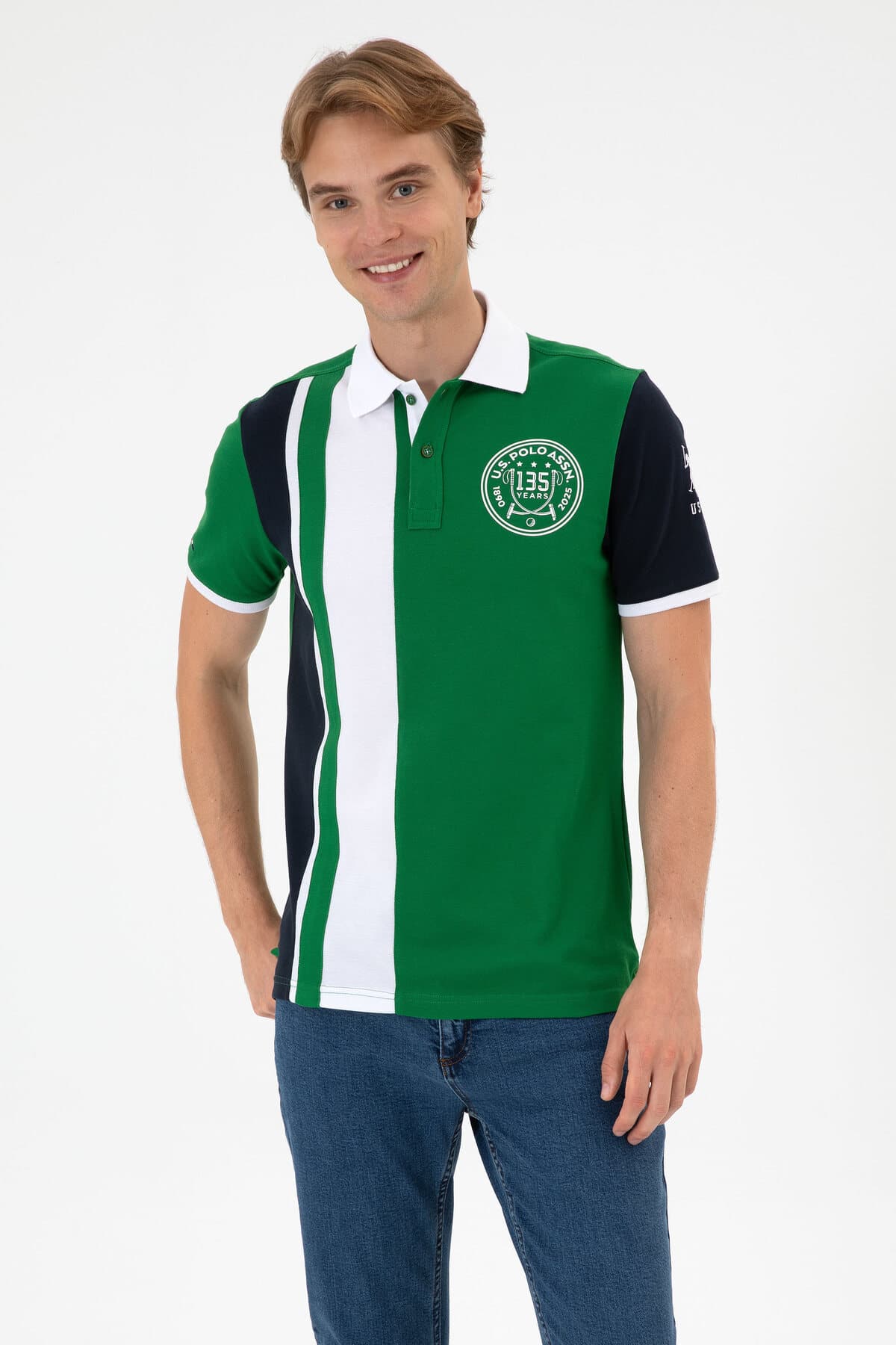 تیشرت مردانه U.S. Polo Assn. فیت معمولی یقه پولو سبز مدل 50299800-VR054 تیشرت مردانه U.S. Polo Assn. فیت معمولی یقه پولو سبز مدل 50299800-VR054
