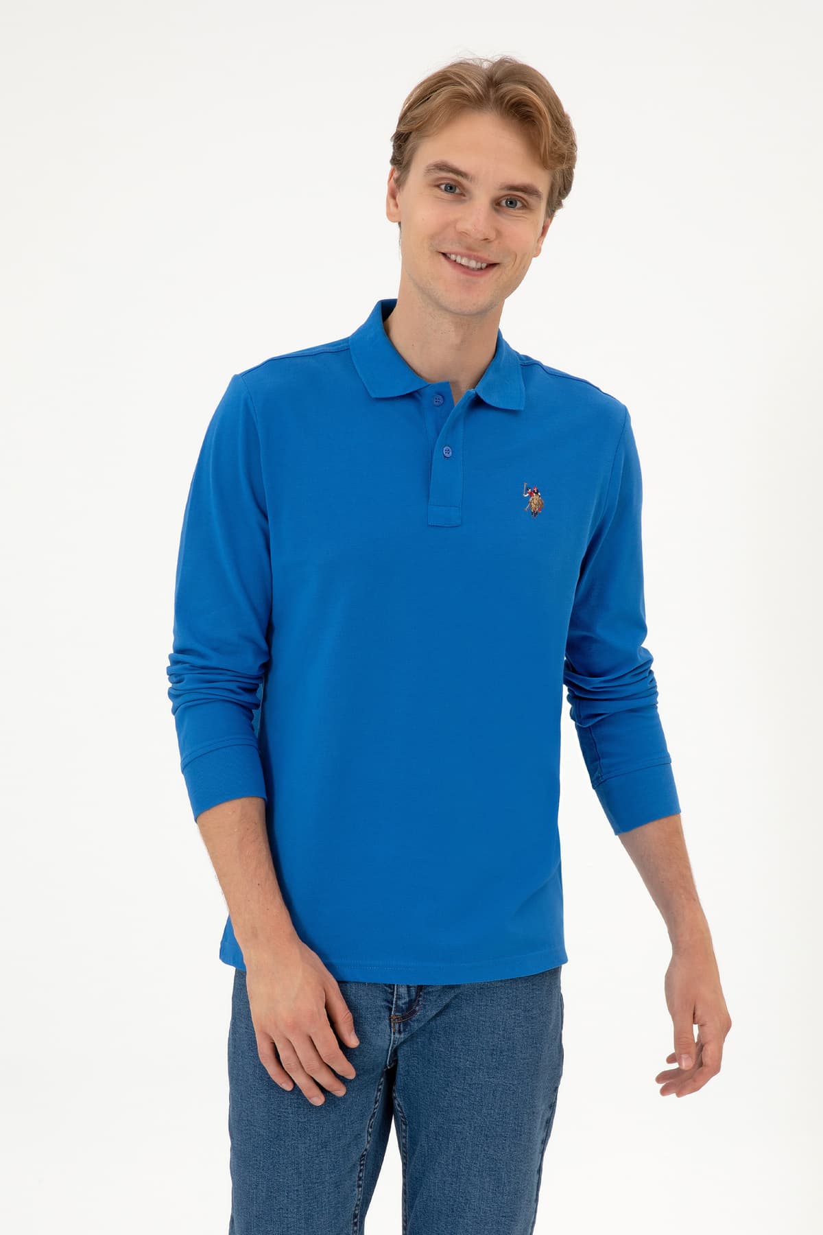 سویشرت مردانه U.S. Polo Assn. فیت معمولی یقه پولو آبی تیره مدل 50313772-VR032 سویشرت مردانه U.S. Polo Assn. فیت معمولی یقه پولو آبی تیره مدل 50313772-VR032