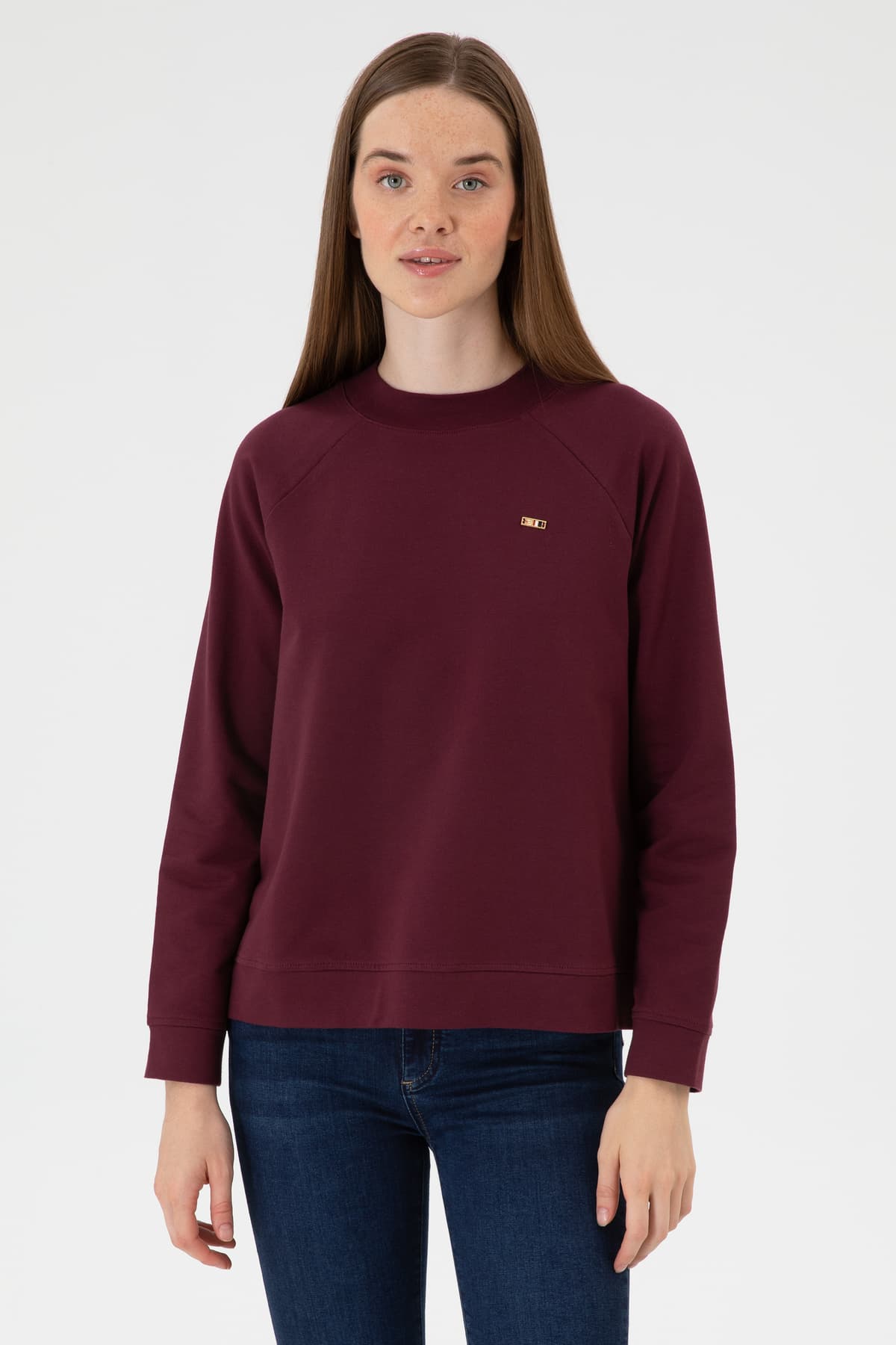سویشرت زنانه U.S. Polo Assn. سبز ساده یقهگرد فیت معمولی مدل 50313610-VR054 سویشرت زنانه U.S. Polo Assn. سبز ساده یقهگرد فیت معمولی مدل 50313610-VR054