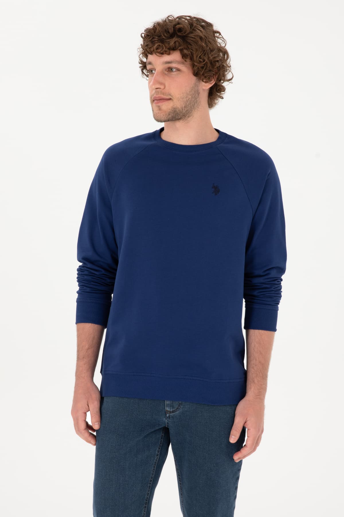 سویشرت مردانه U.S. Polo Assn. فیت معمولی یقه گرد نازک نیلی مدل 50313752-VR028 سویشرت مردانه U.S. Polo Assn. فیت معمولی یقه گرد نازک نیلی مدل 50313752-VR028
