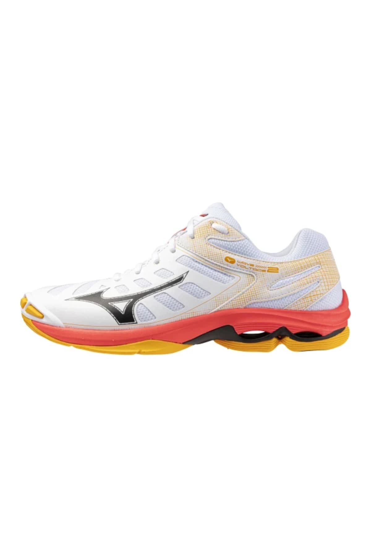 کفش والیبال یونیسکس Mizuno مدل Wave Voltage 2 سفید/نارنجی کفش والیبال یونیسکس Mizuno مدل Wave Voltage 2 سفید/نارنجی