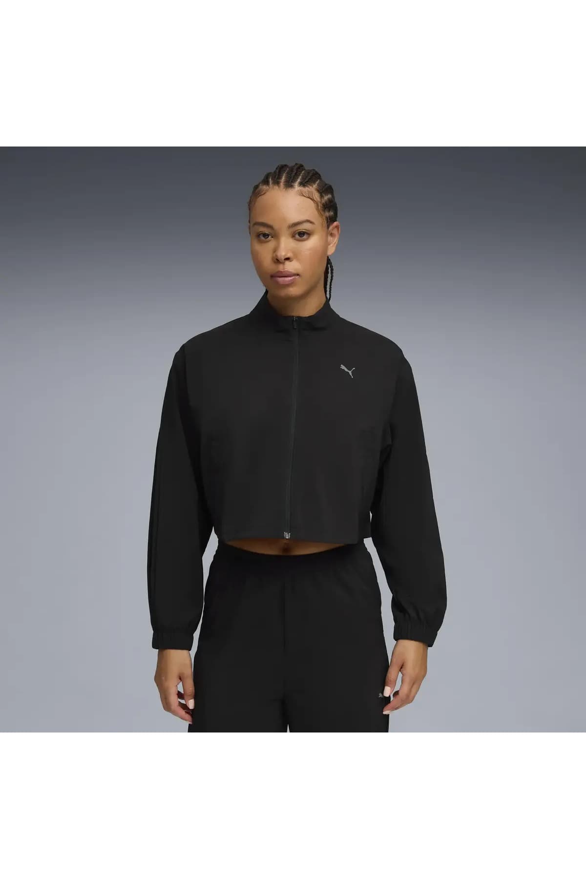 ژاکت زنانه Puma مشکی با زیپ مدل FASHION JACKET ژاکت زنانه Puma مشکی با زیپ مدل FASHION JACKET