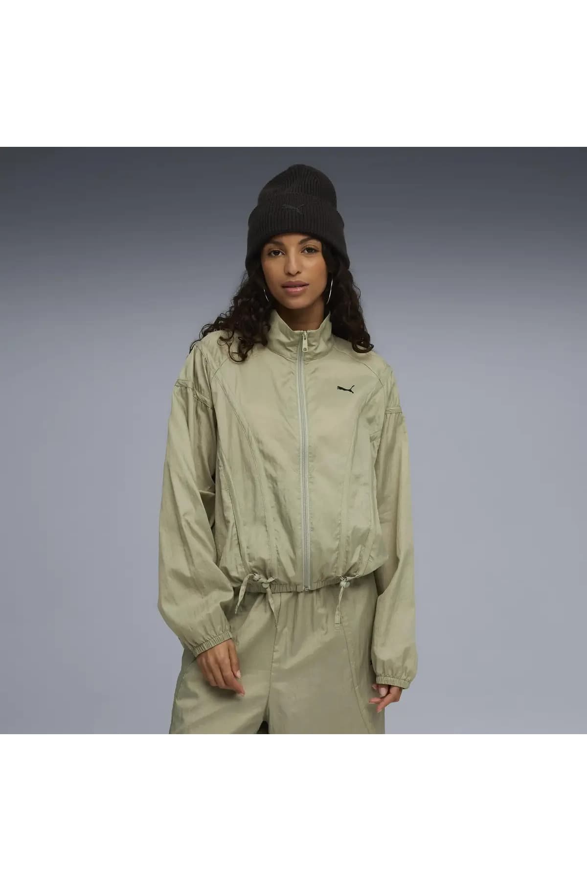 ژاکت زنانه Puma زیپدار خاکی DARE TO ژاکت زنانه Puma زیپدار خاکی DARE TO