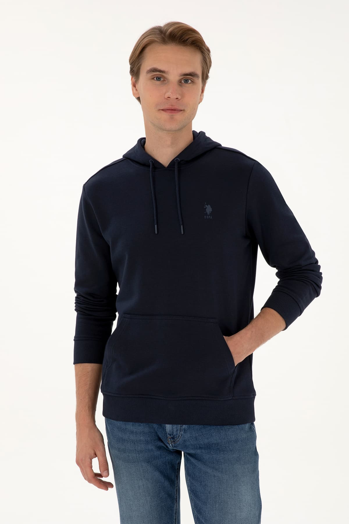 سویشرت مردانه U.S. Polo Assn. کلاهدار سرمهای فیت معمولی مدل 50313720-VR033 سویشرت مردانه U.S. Polo Assn. کلاهدار سرمهای فیت معمولی مدل 50313720-VR033