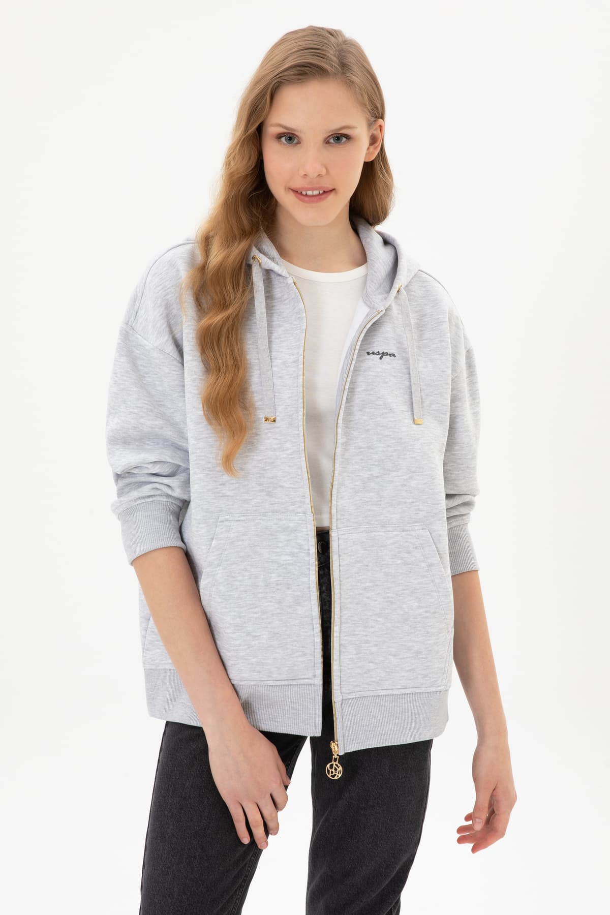 سویشرت زنانه U.S. Polo Assn. مشکی کلاهدار داخلکرکی مدل 50314130-VR046 سویشرت زنانه U.S. Polo Assn. مشکی کلاهدار داخلکرکی مدل 50314130-VR046