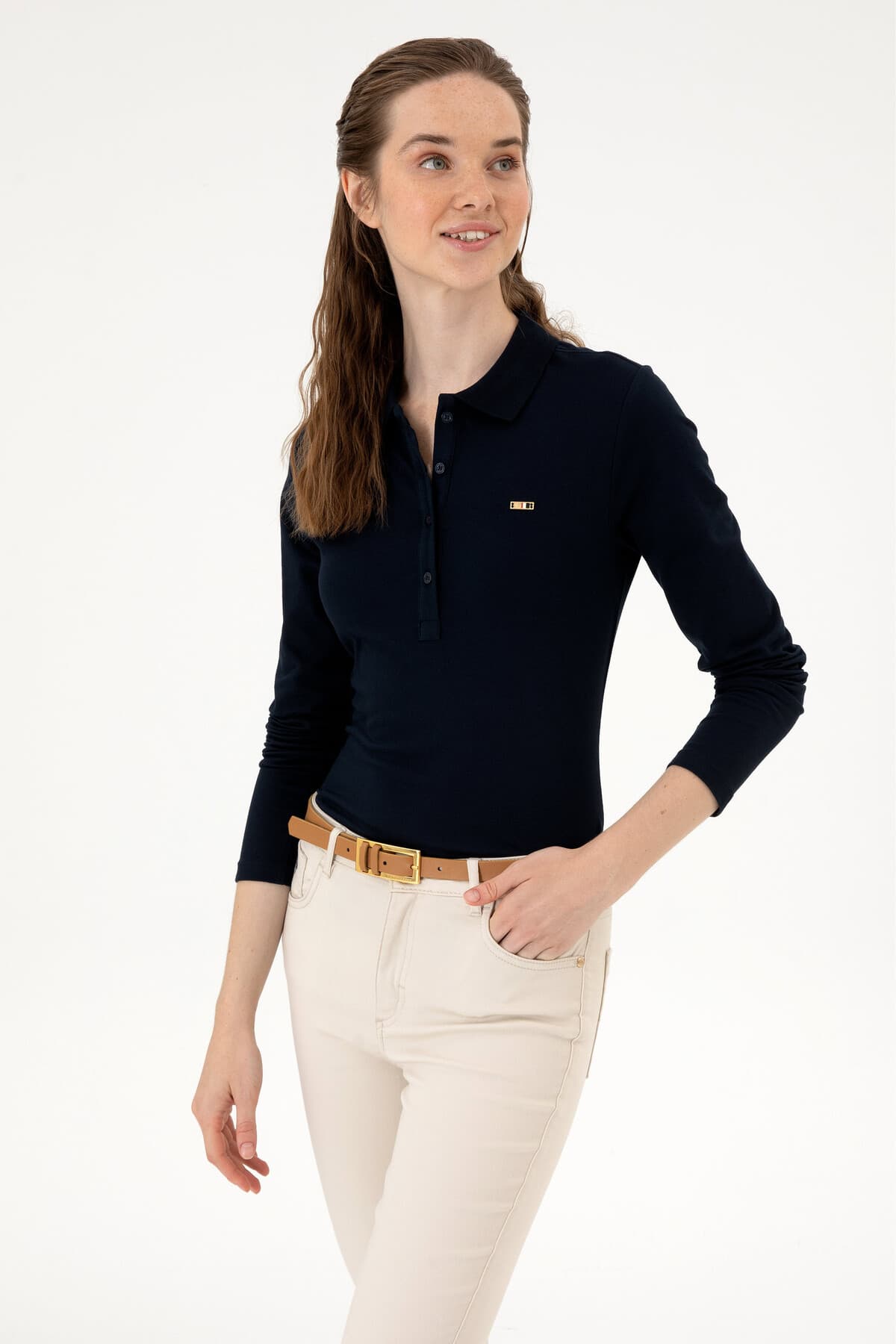 سویشرت یقه پولو زنانه U.S. Polo Assn. سرمهای ساده مدل 50313593-VR033 سویشرت یقه پولو زنانه U.S. Polo Assn. سرمهای ساده مدل 50313593-VR033