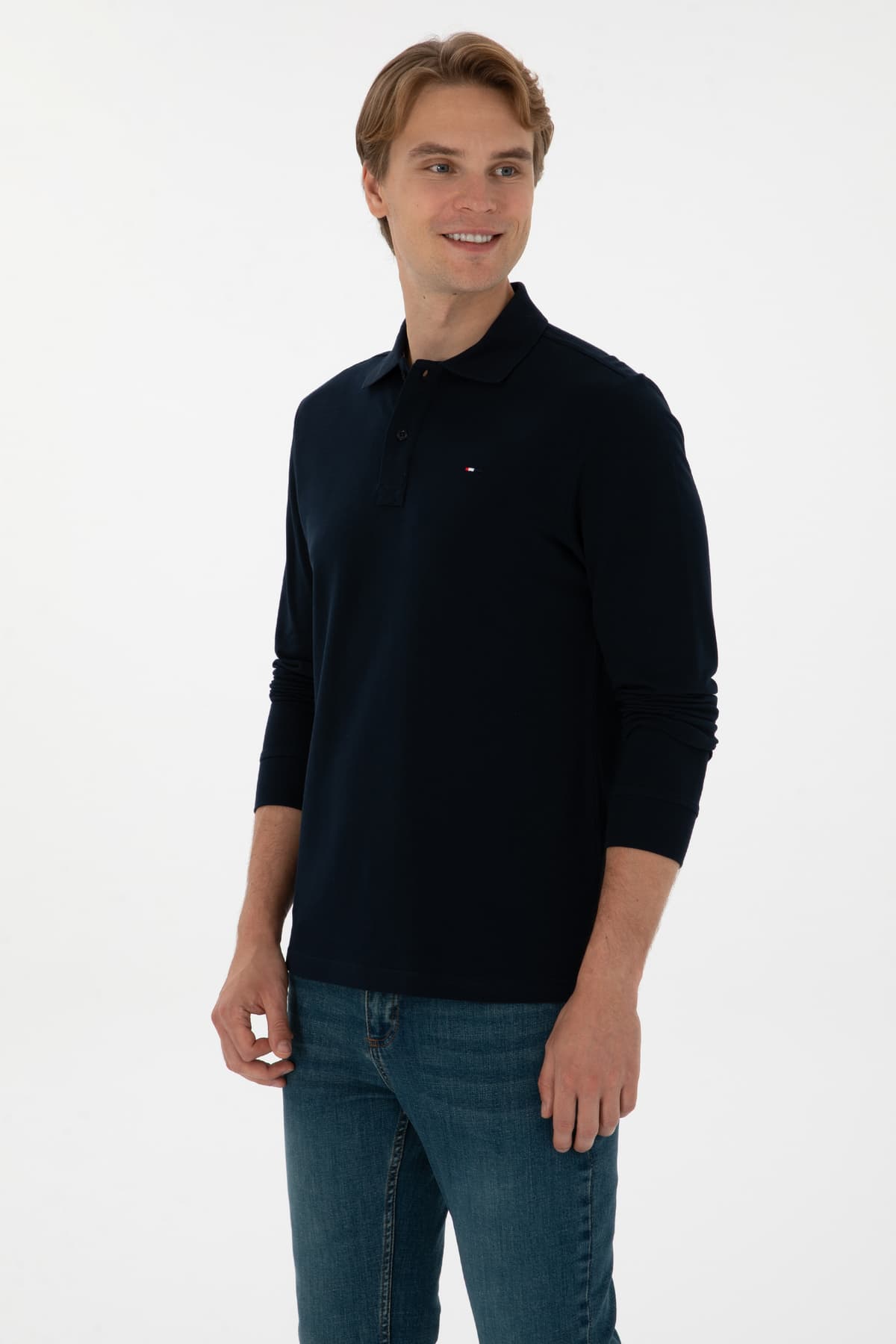 سویشرت مردانه U.S. Polo Assn. فیت معمولی یقه پولو بیسیک سرمهای مدل 50315941-VR033 سویشرت مردانه U.S. Polo Assn. فیت معمولی یقه پولو بیسیک سرمهای مدل 50315941-VR033