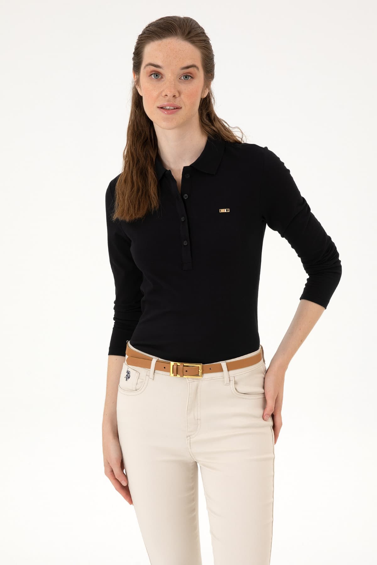 سویشرت یقه پولو زنانه U.S. Polo Assn. سرمهای ساده مدل 50313593-VR033 سویشرت یقه پولو زنانه U.S. Polo Assn. سرمهای ساده مدل 50313593-VR033