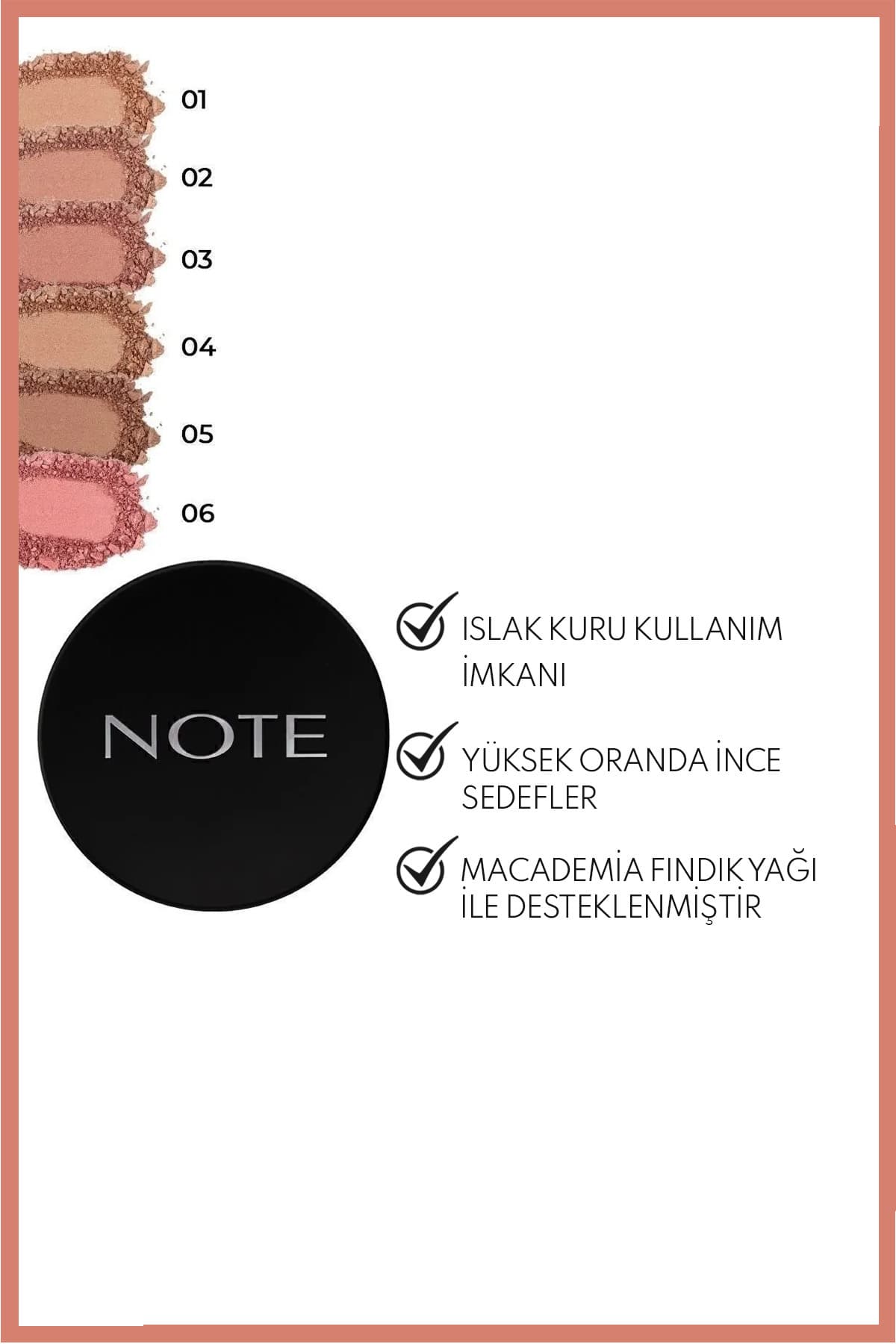 رژگونه پودری Note Cosmetics درخشان فرنی مدل 06 رز داغ رژگونه پودری Note Cosmetics درخشان فرنی مدل 06 رز داغ