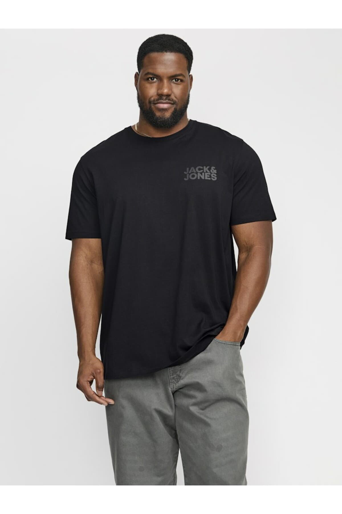 تیشرت مردانه Jack & Jones مشکی یقهگرد با لوگوی Jjecorp سایز بزرگ مدل 12158505-Blacksmal تیشرت مردانه Jack & Jones مشکی یقهگرد با لوگوی Jjecorp سایز بزرگ مدل 12158505-Blacksmal