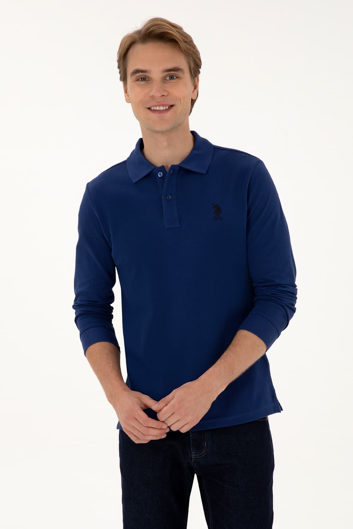سویشرت مردانه U.S. Polo Assn. فیت معمولی یقه پولو نیلی بیسیک مدل 50307757-VR028 سویشرت مردانه U.S. Polo Assn. فیت معمولی یقه پولو نیلی بیسیک مدل 50307757-VR028