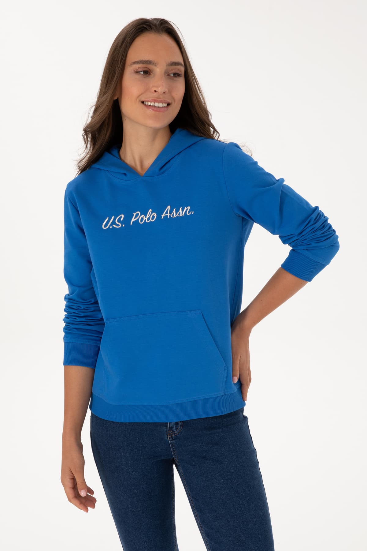 سوئیشرت زنانه U.S. Polo Assn. کلاهدار آبی تیره مدل 50313559-VR032 سوئیشرت زنانه U.S. Polo Assn. کلاهدار آبی تیره مدل 50313559-VR032