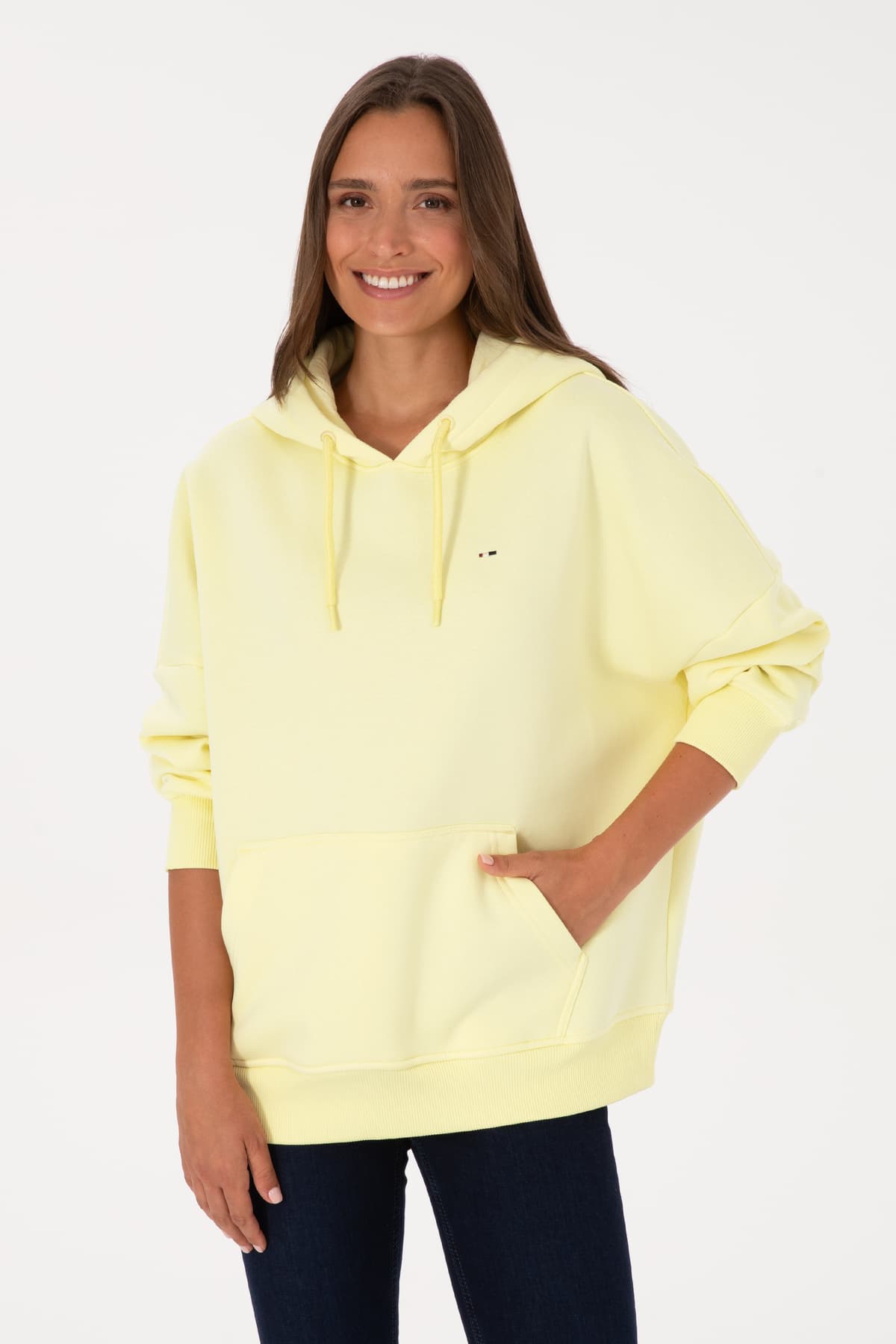 سویشرت زنانه U.S. Polo Assn. زرد کلاهدار شاردونی مدل 50313567-VR044 سویشرت زنانه U.S. Polo Assn. زرد کلاهدار شاردونی مدل 50313567-VR044