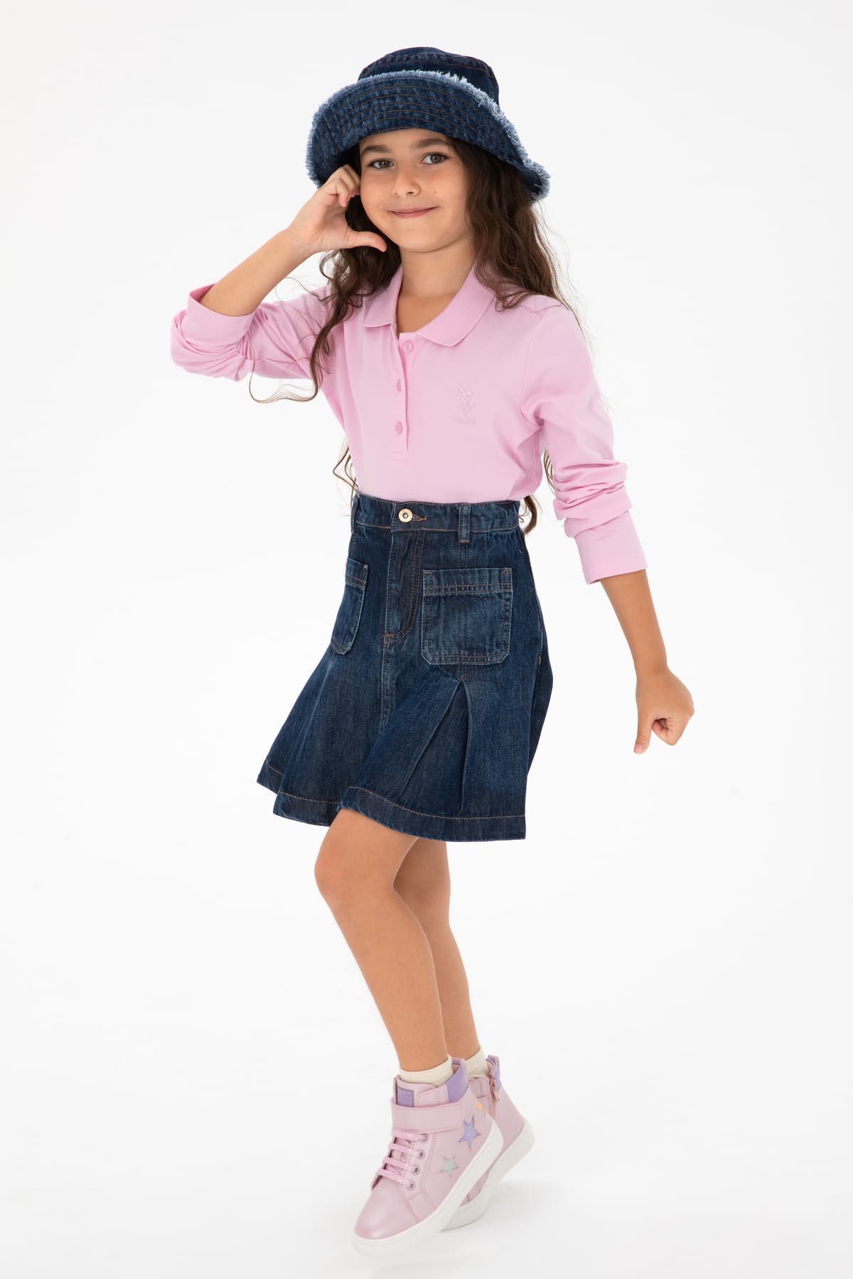 سویشرت دخترانه یقه پولو صورتی U.S. Polo Assn. مدل 50296377-VR041 سویشرت دخترانه یقه پولو صورتی U.S. Polo Assn. مدل 50296377-VR041
