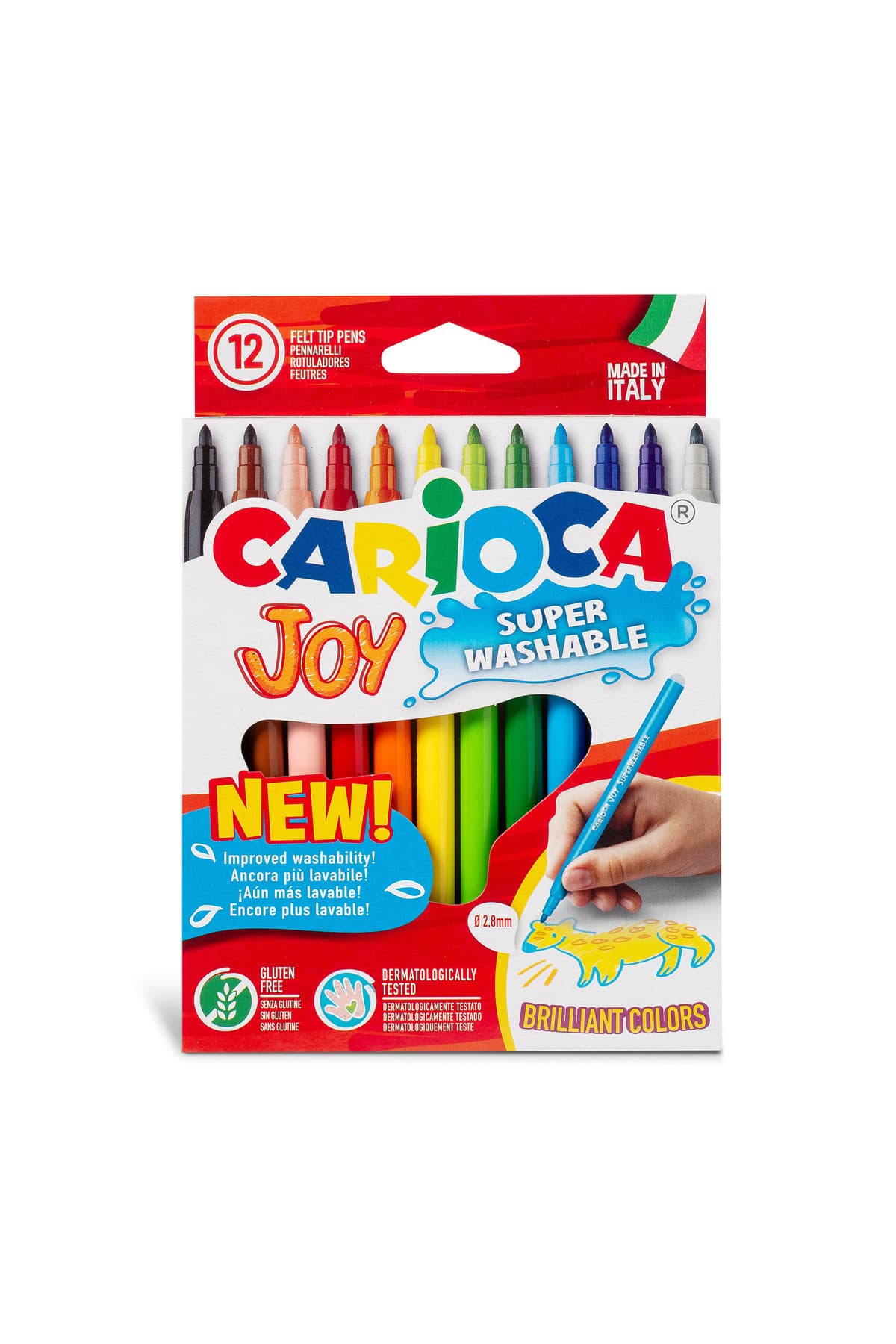 ماژیک رنگی Carioca Joy شستشوپذیر 12 عددی ماژیک رنگی Carioca Joy شستشوپذیر 12 عددی