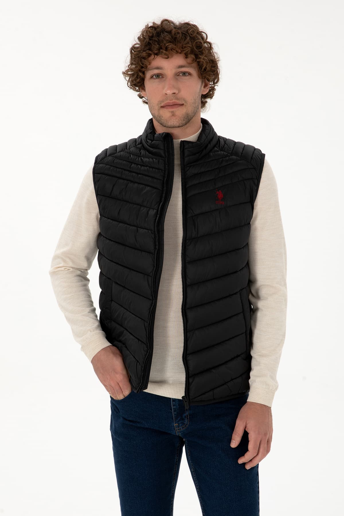 جلیقه مردانه U.S. Polo Assn. مشکی مدل 50312012-VR046 جلیقه مردانه U.S. Polo Assn. مشکی مدل 50312012-VR046